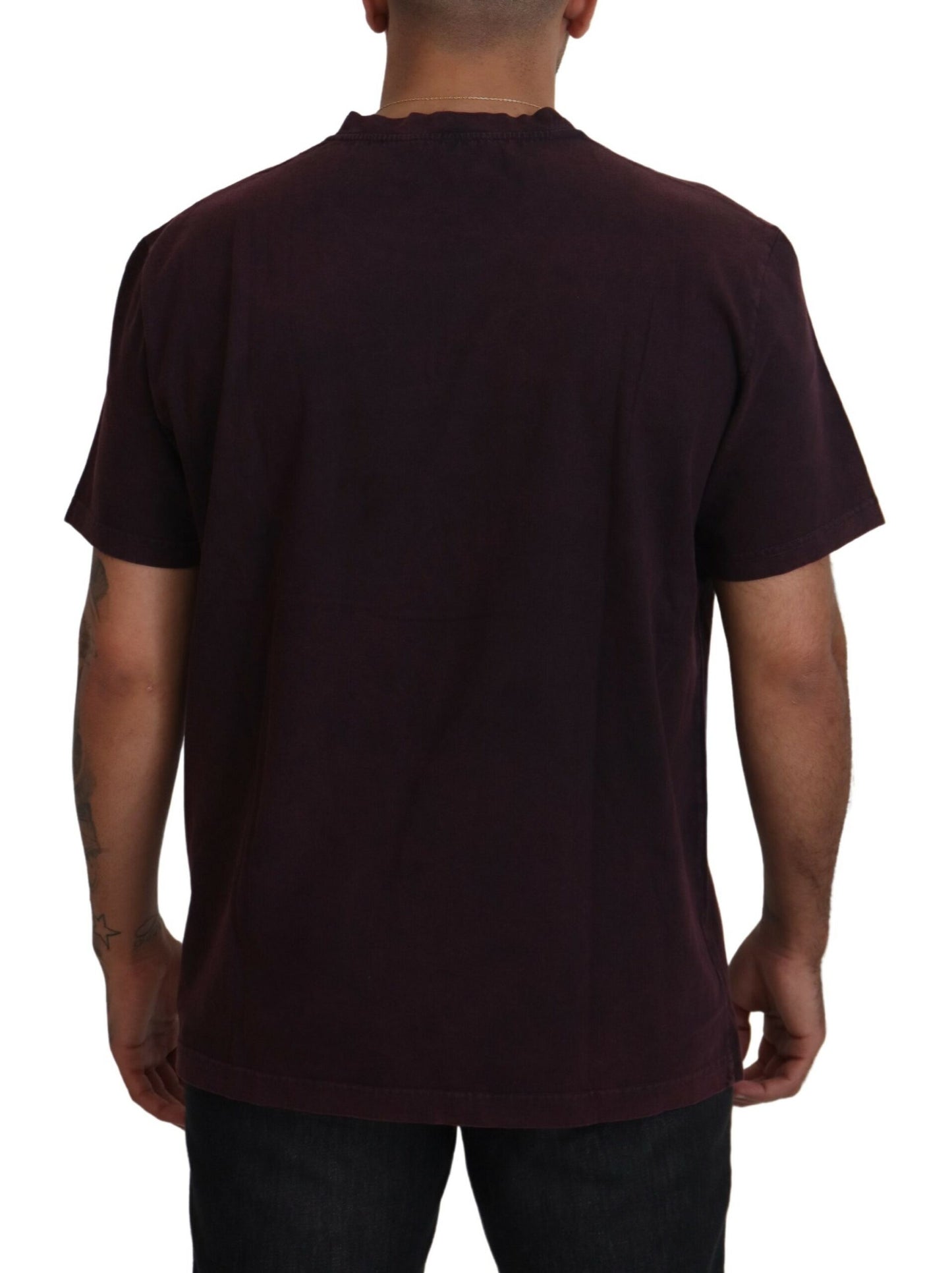 Dolce & Gabbana Bordeaux Crewneck Short Sleeve T-shirt Dolce & Gabbana