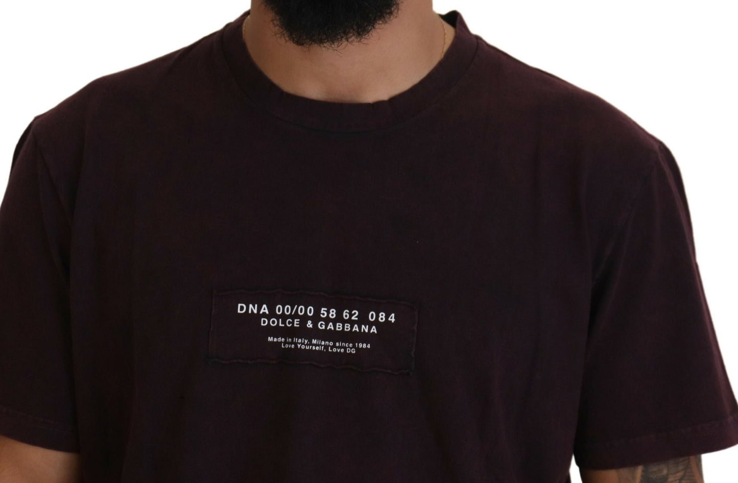 Dolce & Gabbana Bordeaux Crewneck Short Sleeve T-shirt Dolce & Gabbana