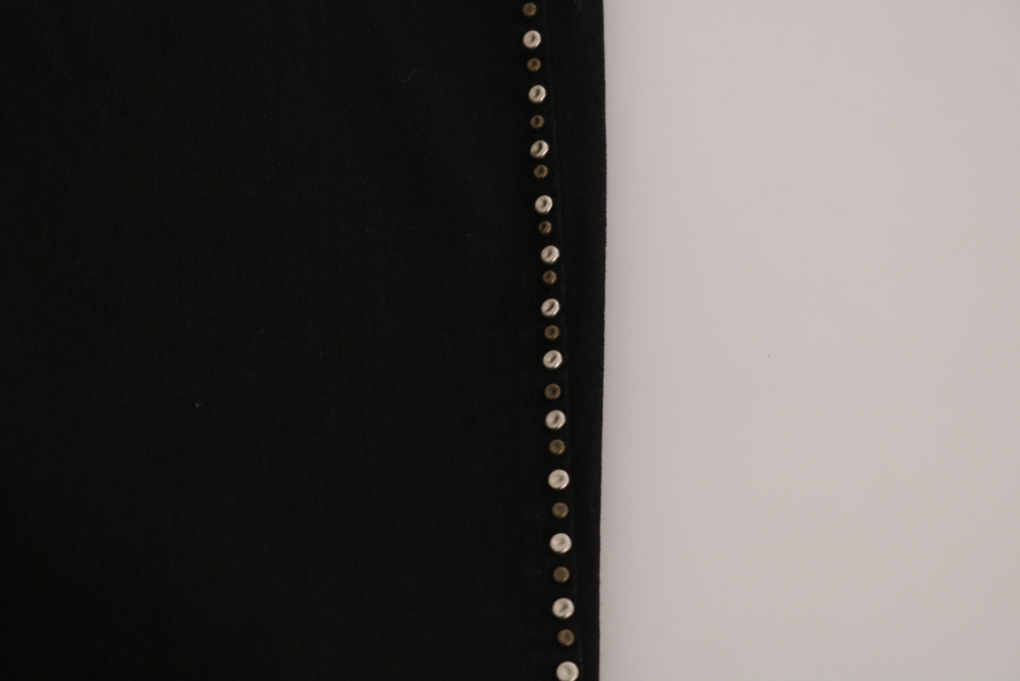 Costume National Black Embellished Mid Waist Skinny Denim Jeans Costume National