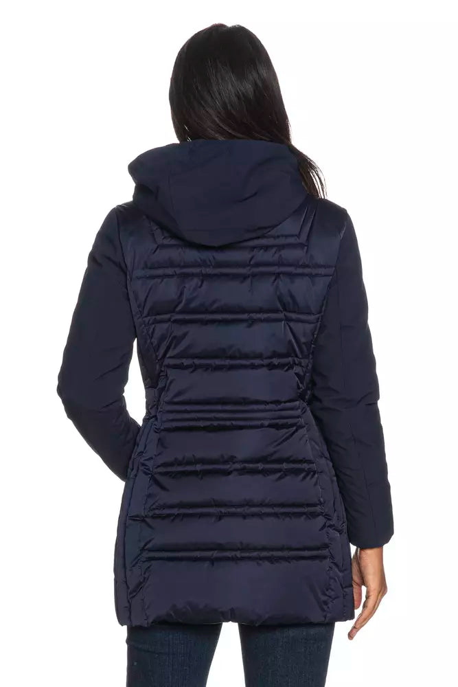 Yes Zee Blue Polyester Women's Jacket Yes Zee