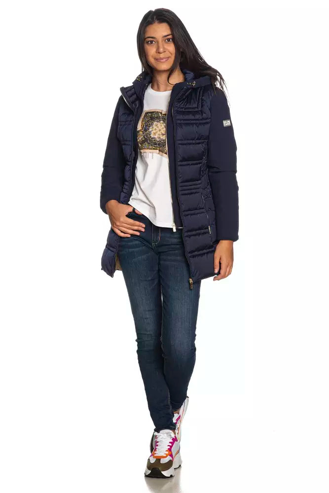 Yes Zee Blue Polyester Women's Jacket Yes Zee
