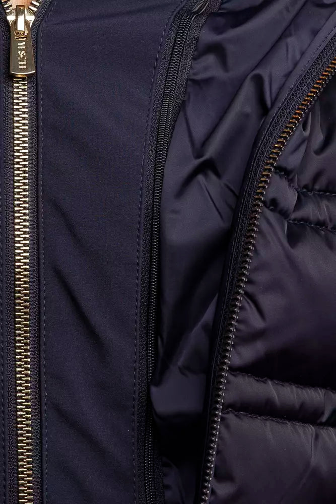 Yes Zee Blue Polyester Women's Jacket Yes Zee