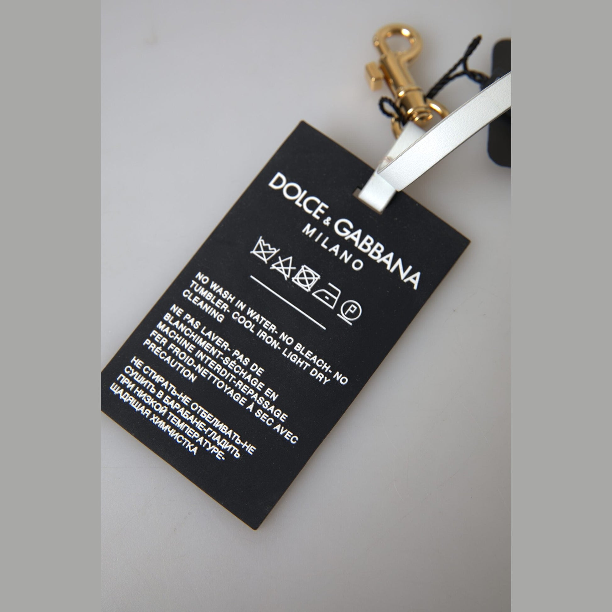 Dolce & Gabbana Black Silicone DG Logo Gold Brass Keychain Dolce & Gabbana