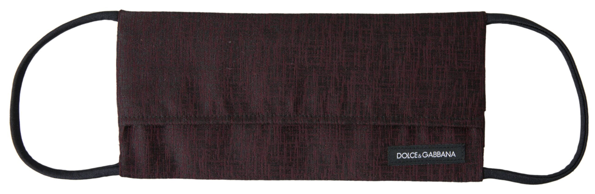 Dolce & Gabbana Maroon Pleated Elastic Ear Strap Face Mask Dolce & Gabbana