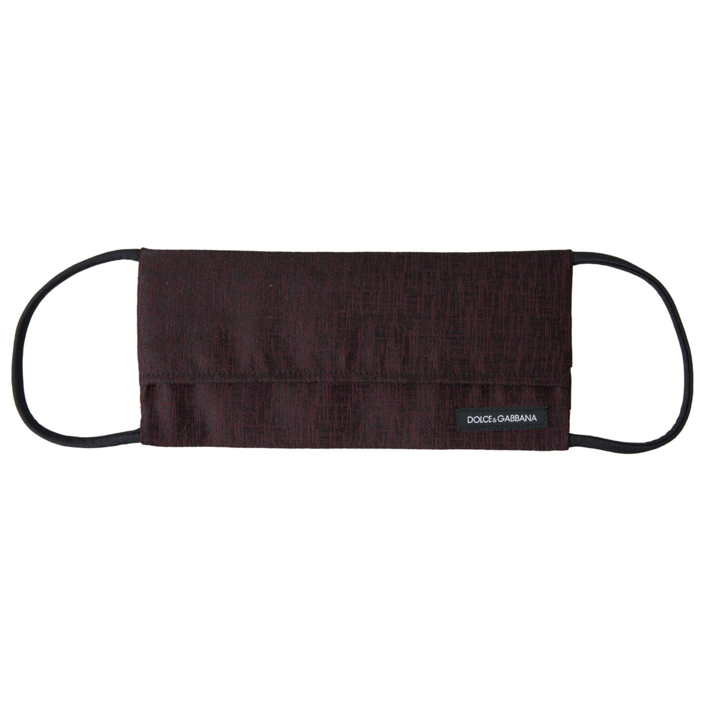 Dolce & Gabbana Maroon Pleated Elastic Ear Strap Face Mask Dolce & Gabbana