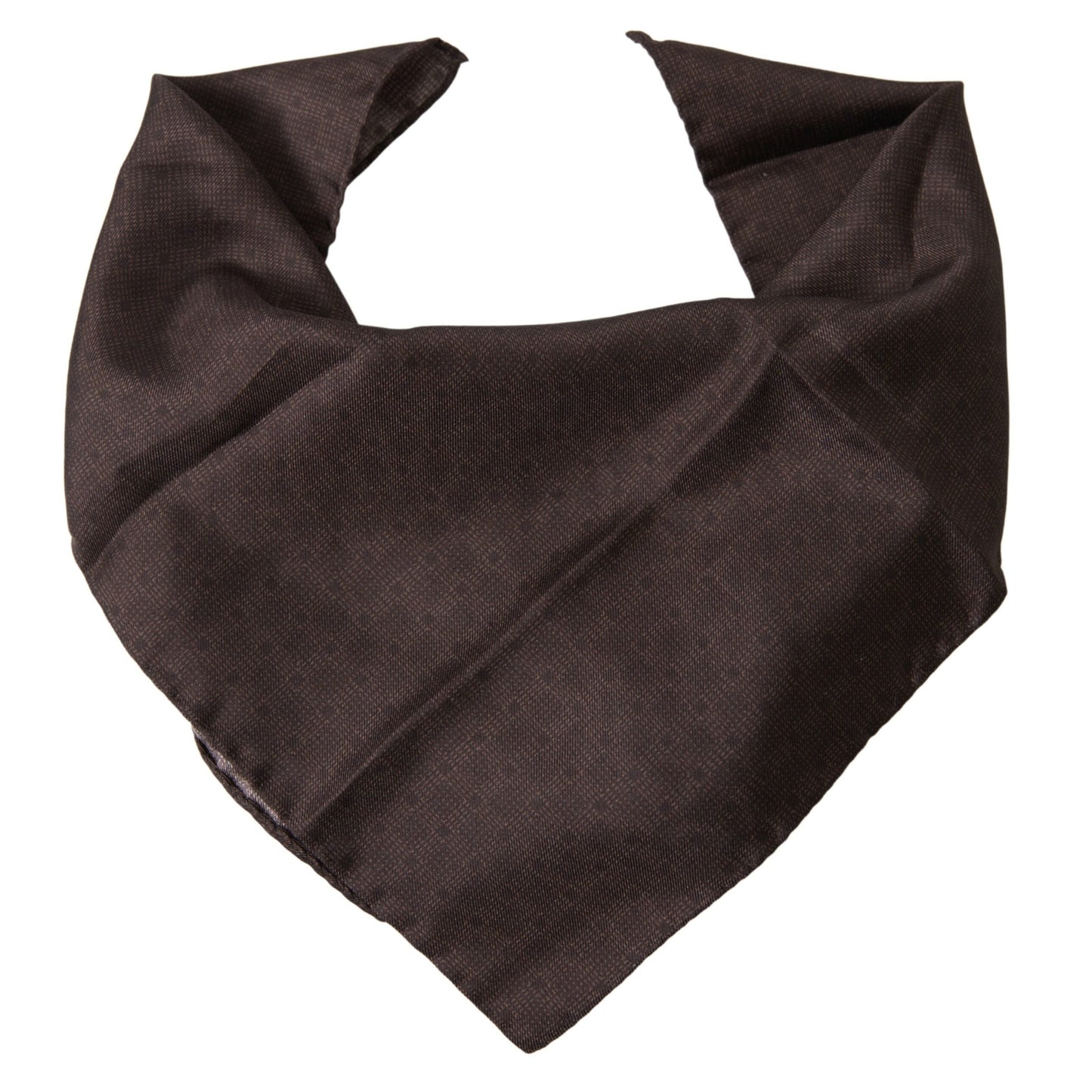 Dolce & Gabbana Brown Patterned Silk Square Handkerchief Scarf Dolce & Gabbana