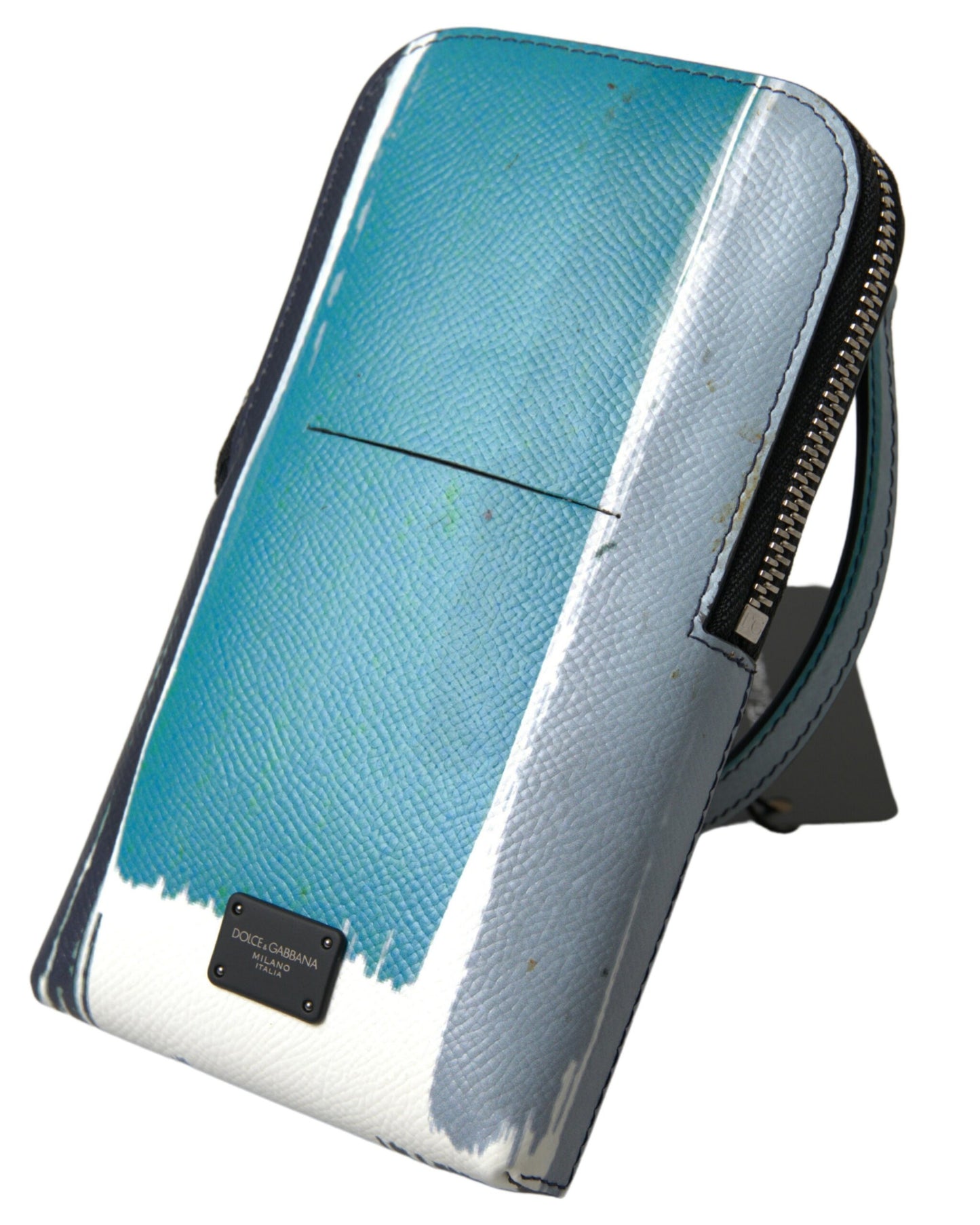 Dolce & Gabbana Blue Leather Purse Crossbody Sling Phone Bag Unisex Dolce & Gabbana