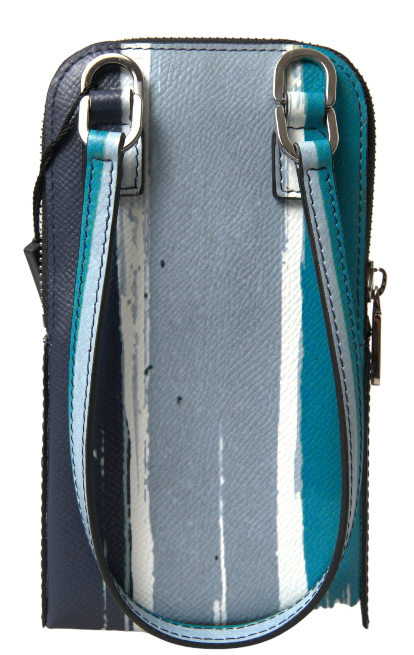 Dolce & Gabbana Blue Leather Purse Crossbody Sling Phone Bag Unisex Dolce & Gabbana