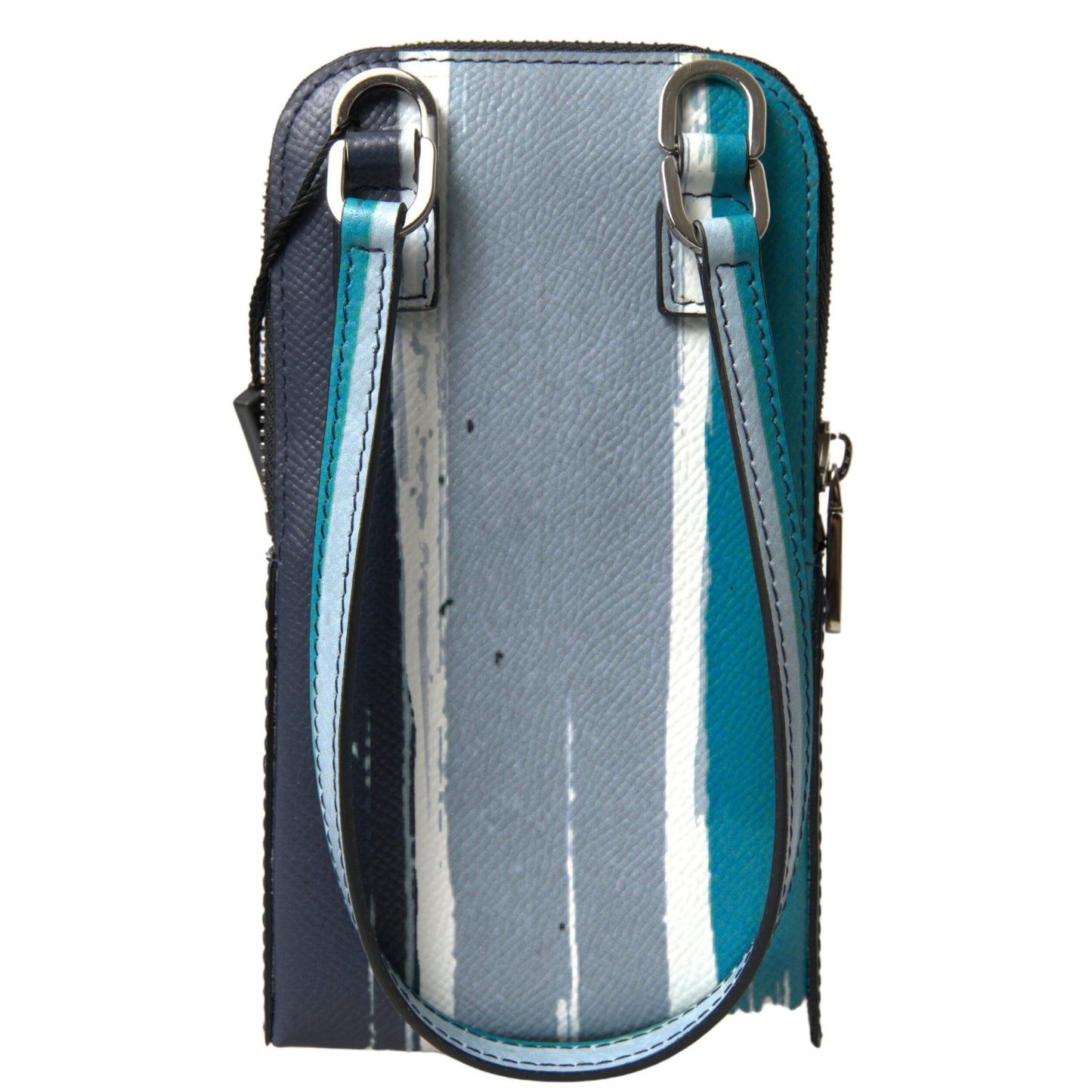 Dolce & Gabbana Blue Leather Purse Crossbody Sling Phone Bag Unisex