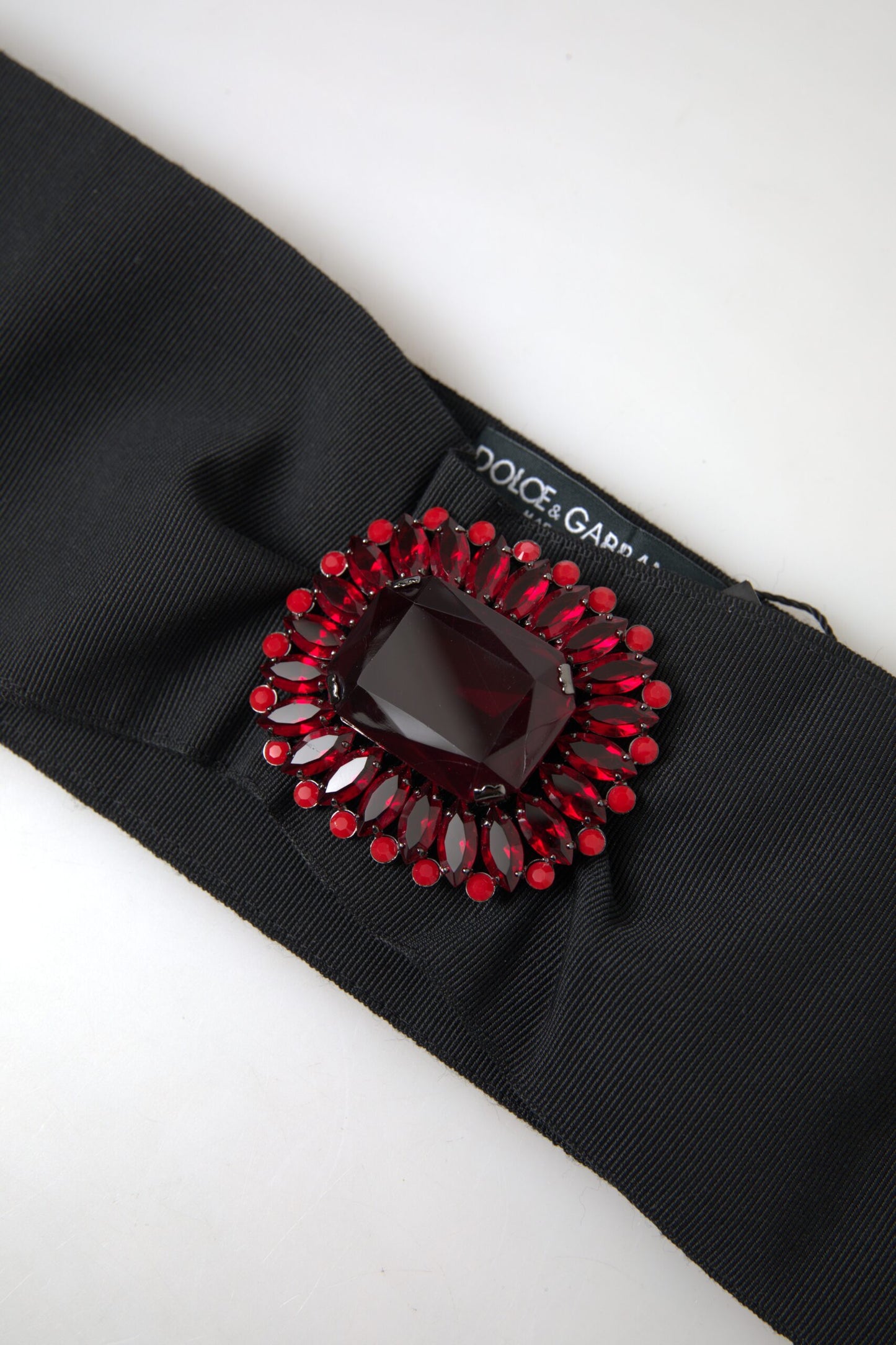 Dolce & Gabbana Black Crystal Brass Wide Waist Runway Belt Dolce & Gabbana