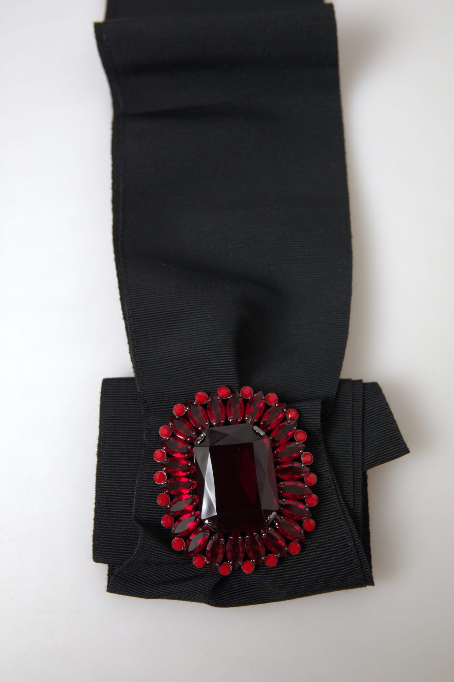 Dolce & Gabbana Black Crystal Brass Wide Waist Runway Belt Dolce & Gabbana