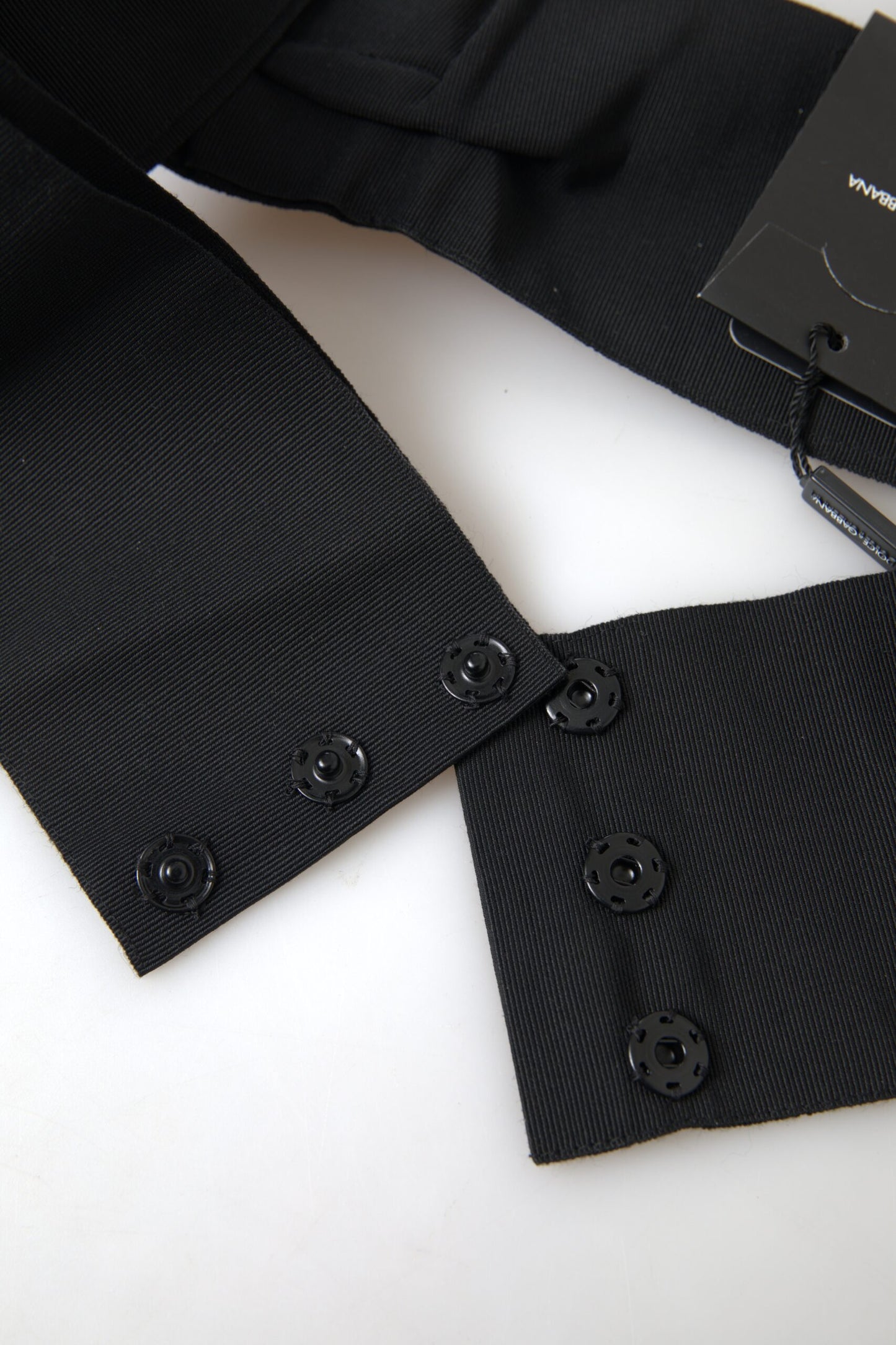 Dolce & Gabbana Black Crystal Brass Wide Waist Runway Belt Dolce & Gabbana