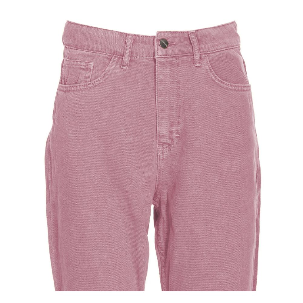 Hinnominate Chic Pink Raw Cut Bottom Jeans Hinnominate