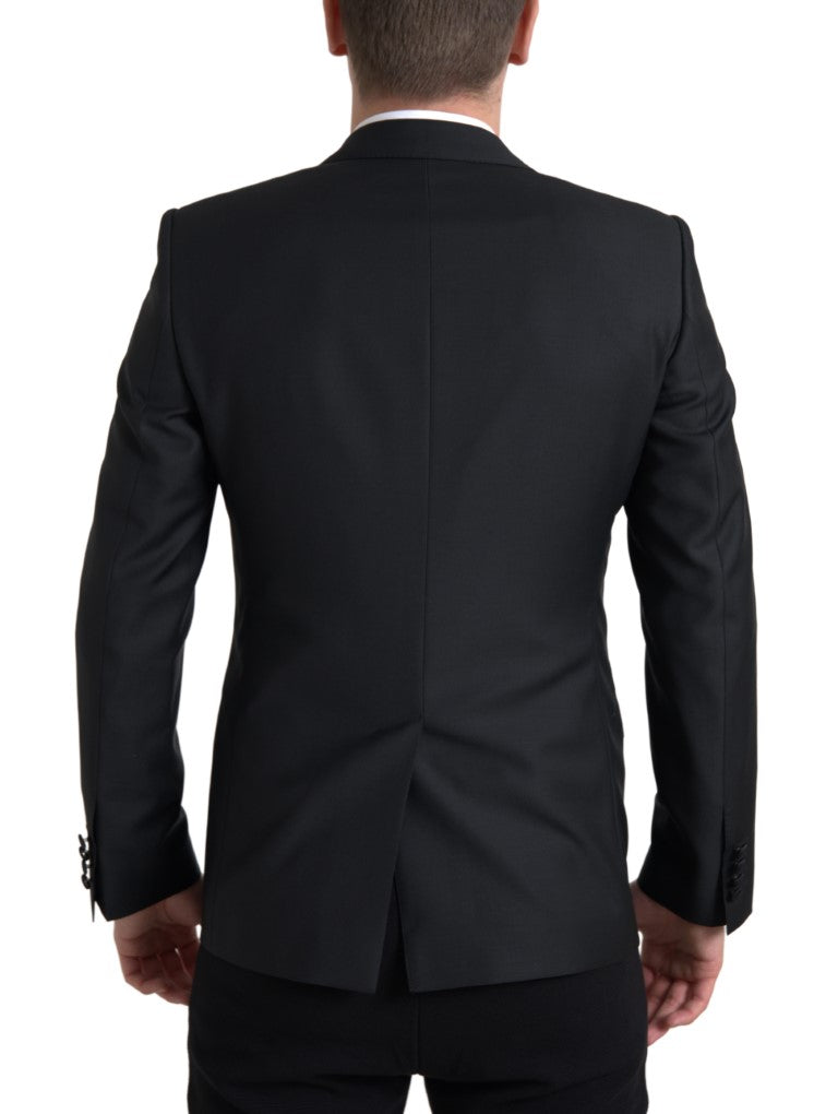 Dolce & Gabbana Black Wool Single Breasted MARTINI Blazer Dolce & Gabbana