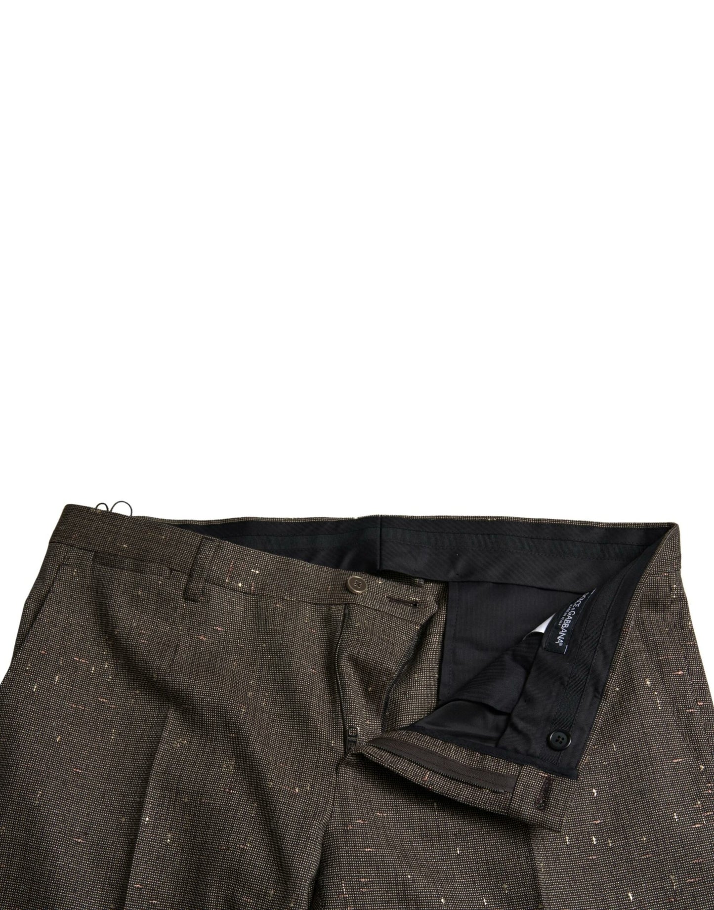 Dolce & Gabbana Brown Wool Dress Skinny Men Trouser Pants Dolce & Gabbana