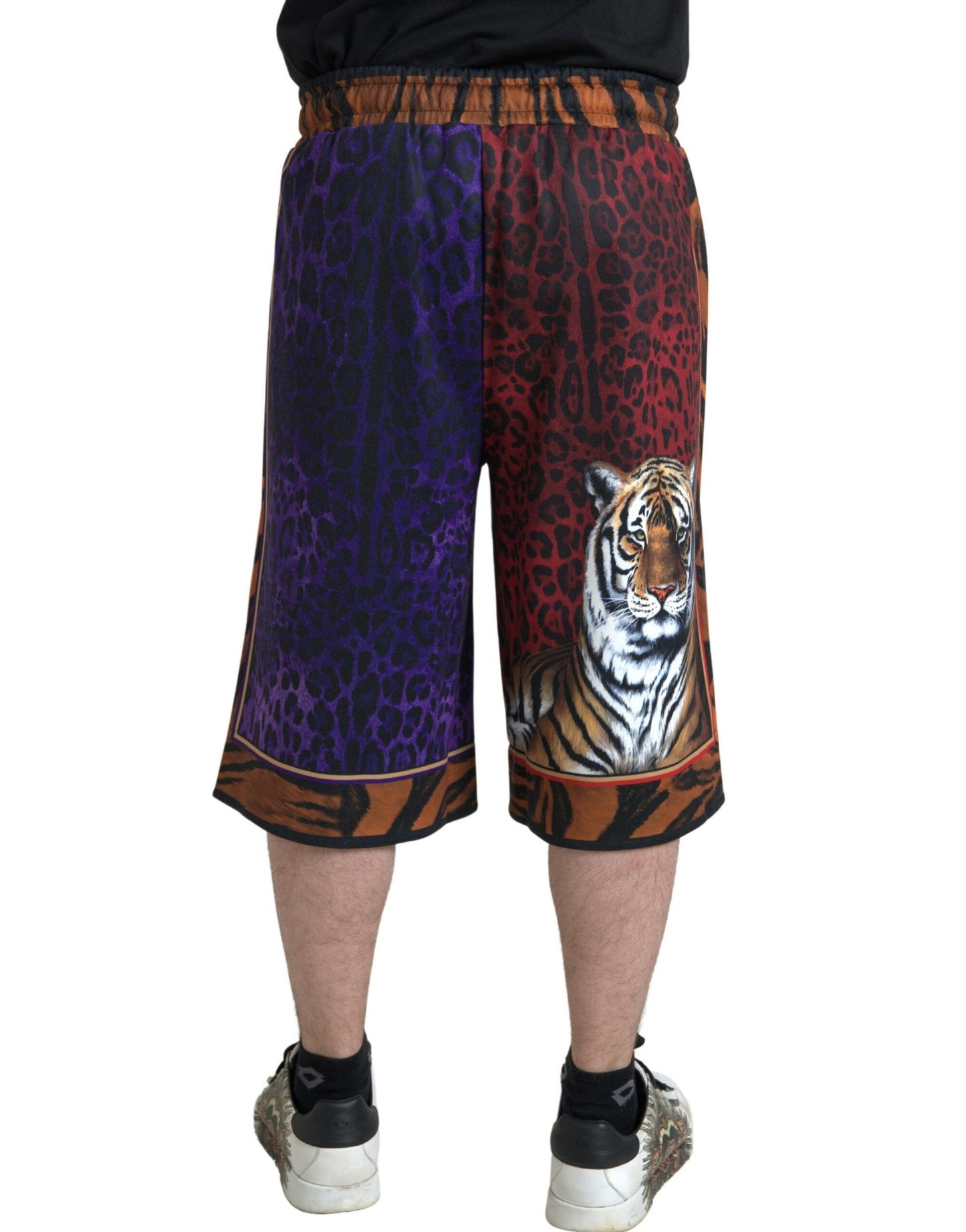 Dolce & Gabbana Multicolor Tiger Print Men Bermuda Shorts Dolce & Gabbana