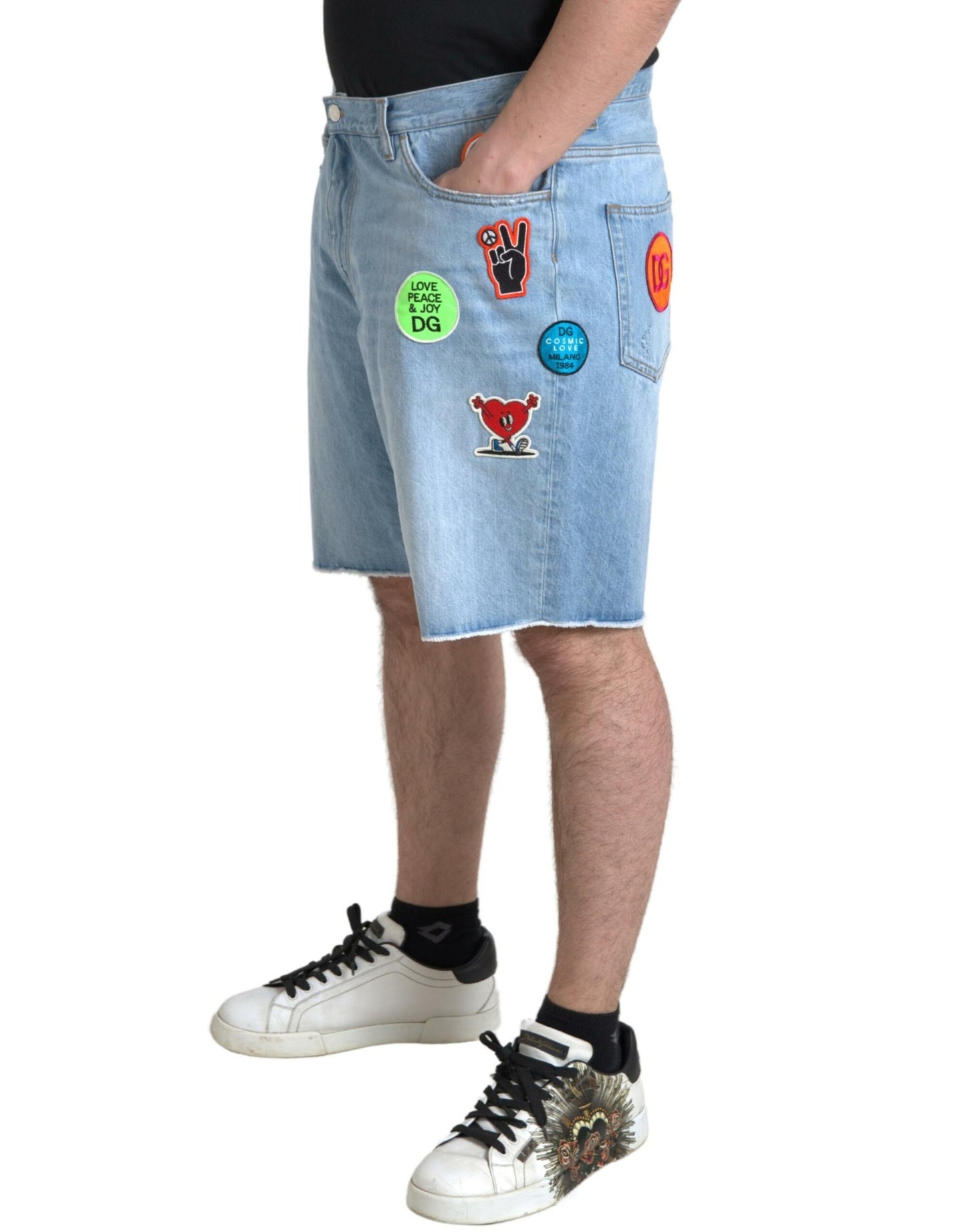 Dolce & Gabbana Light Blue Cotton Men Bermuda Denim Shorts Dolce & Gabbana
