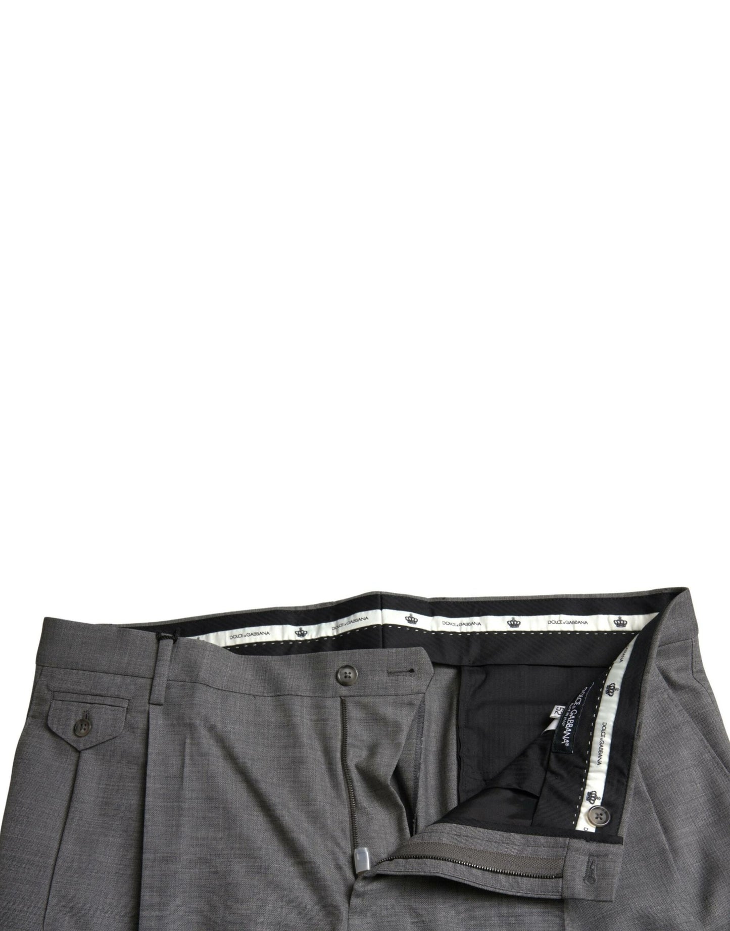 Dolce & Gabbana Gray Wool Chino Skinny Men Dress Trouser Pants Dolce & Gabbana