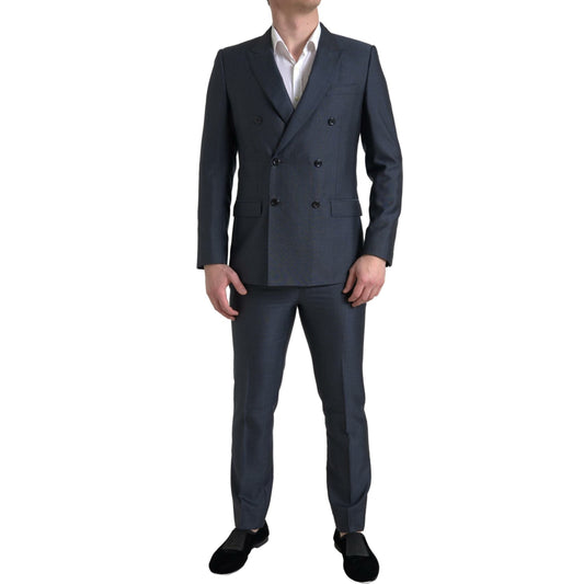 Dolce & Gabbana Blue 2 Piece Double Breasted MARTINI Suit