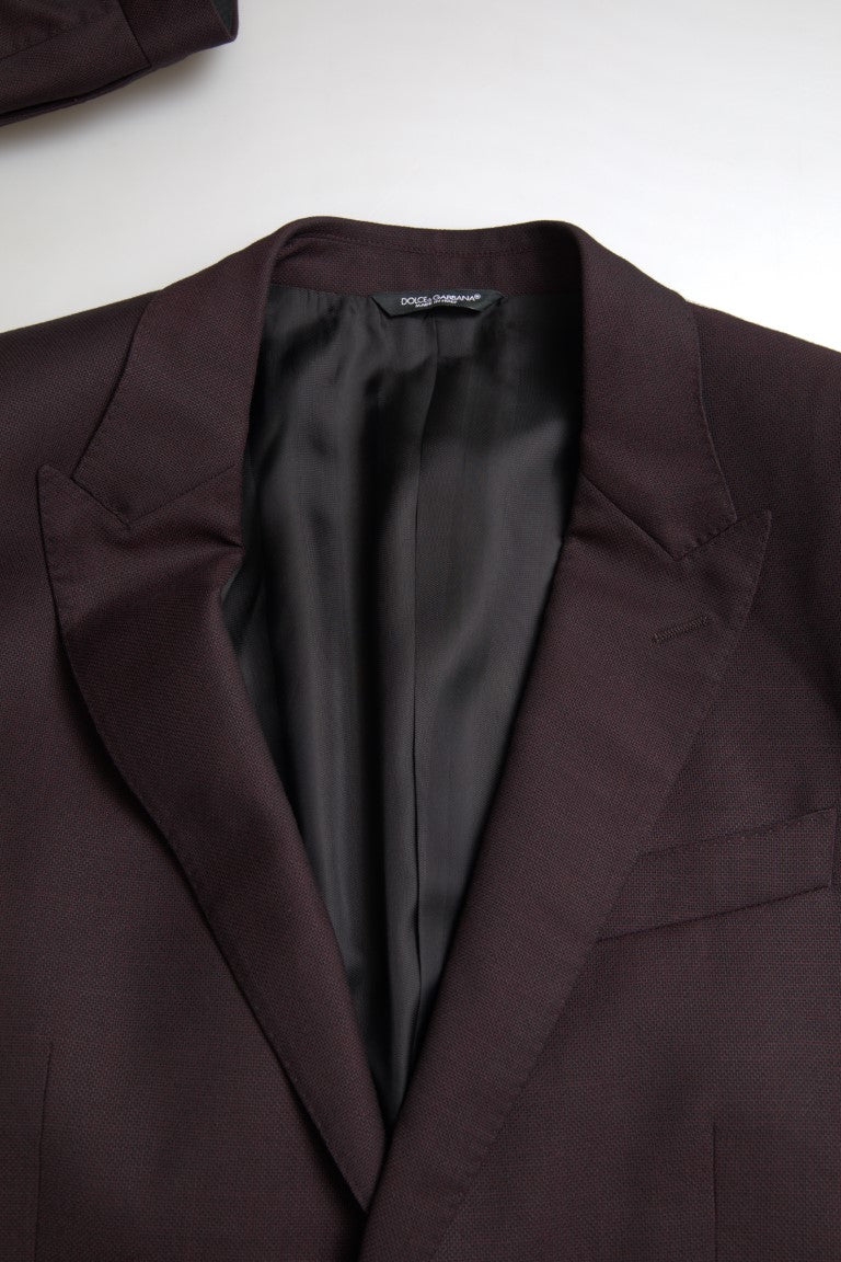 Dolce & Gabbana Maroon 2 Piece Single Breasted MARTINI Suit Dolce & Gabbana