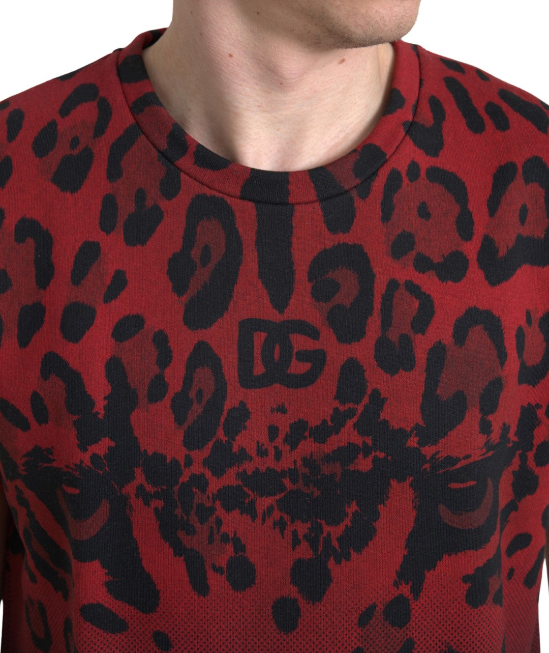 Dolce & Gabbana Red Leopard Cotton Sleeveless Tank T-shirt Dolce & Gabbana