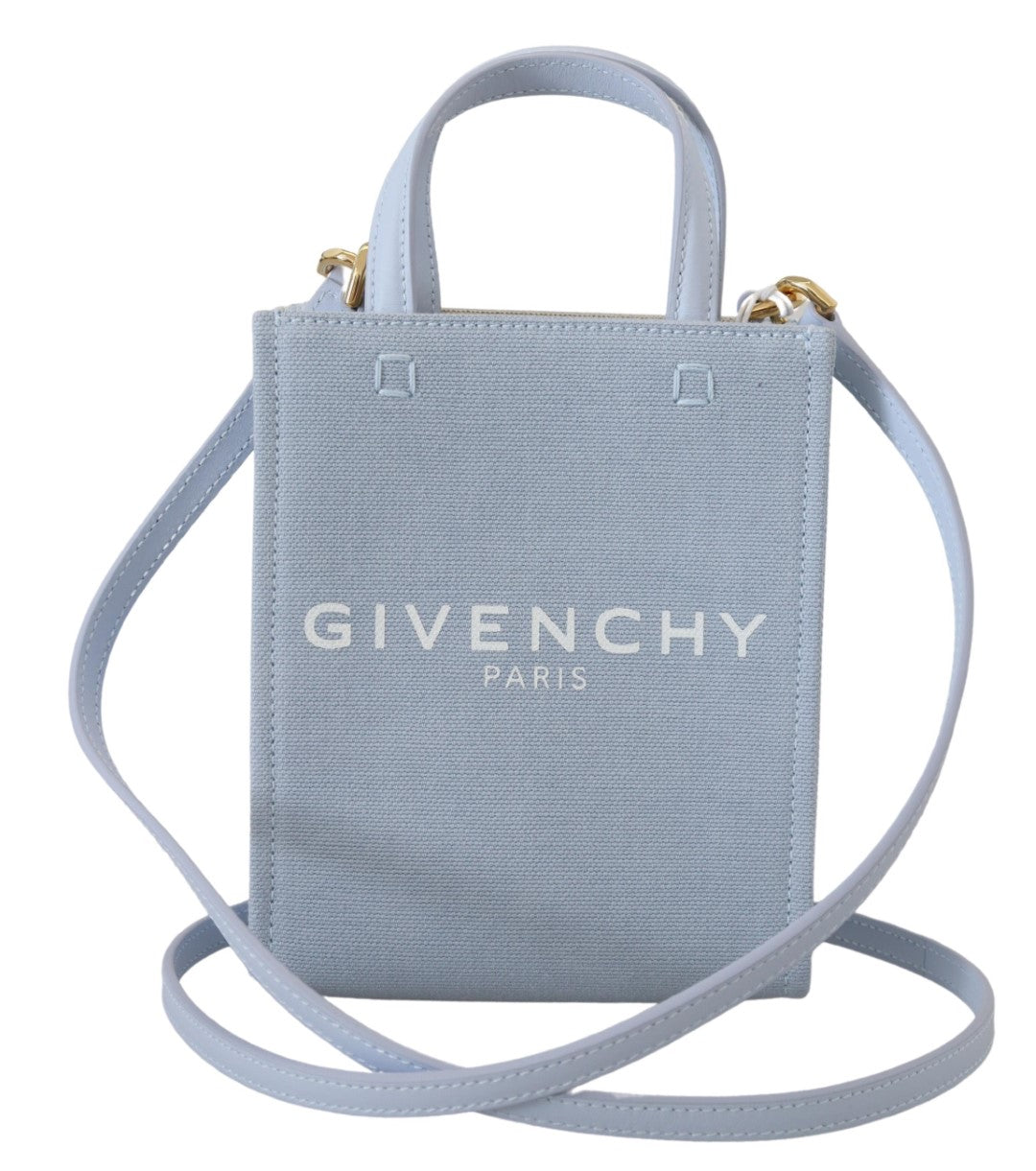 Givenchy Blue Coated Canvas Vertical Cloud Mini Shoulder Bag Givenchy
