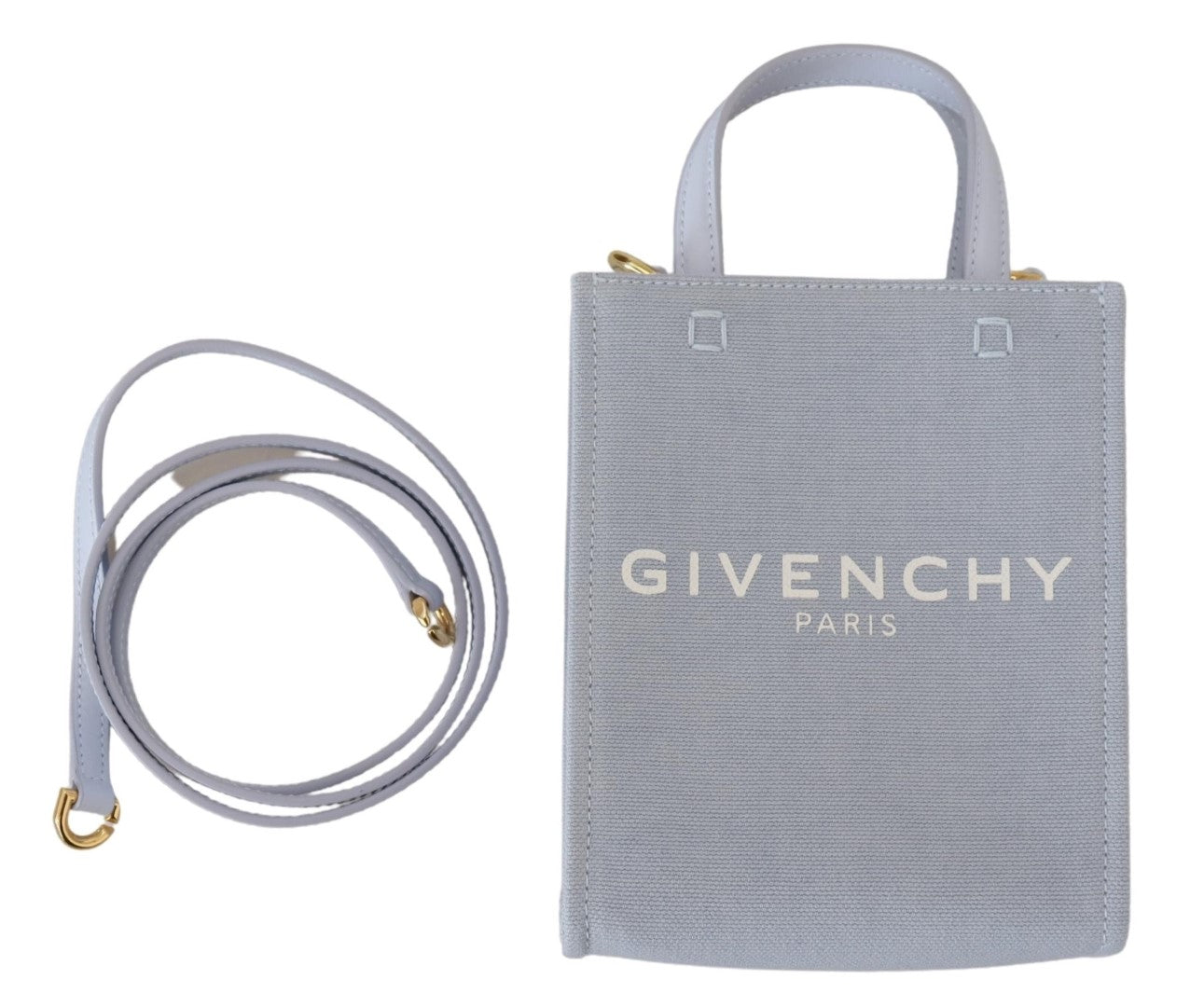 Givenchy Blue Coated Canvas Vertical Cloud Mini Shoulder Bag Givenchy