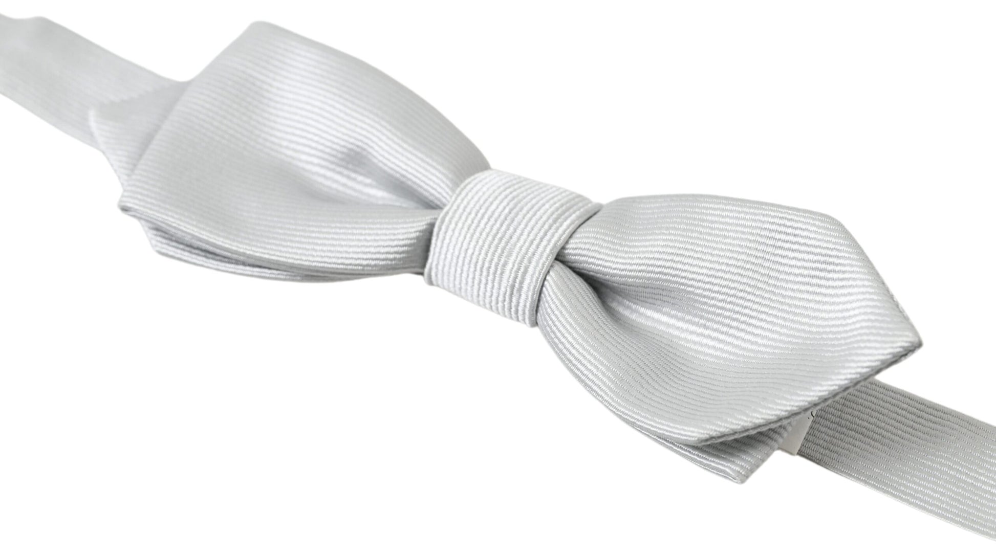 Dolce & Gabbana Gray Silk Adjustable Men Neck Papillon Bow Tie Dolce & Gabbana