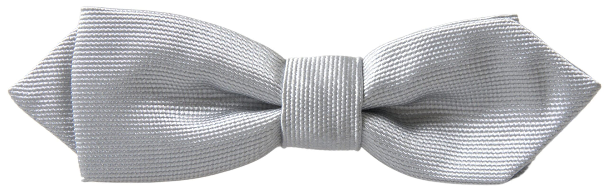 Dolce & Gabbana Gray Silk Adjustable Men Neck Papillon Bow Tie Dolce & Gabbana