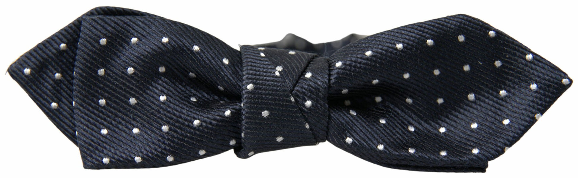 Dolce & Gabbana Blue Polka Dot Silk Adjustable Men Neck Papillon Bow Tie Dolce & Gabbana