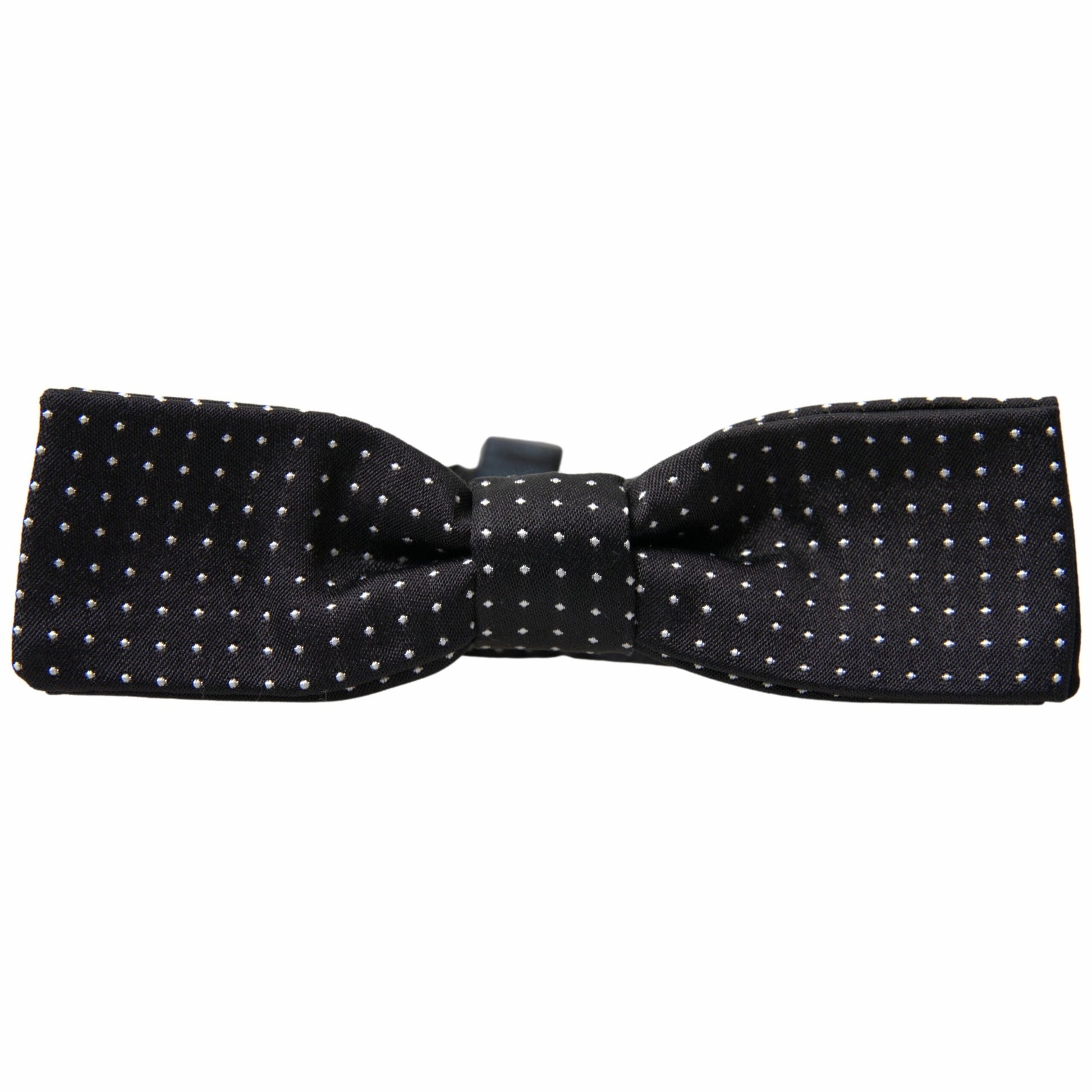 Dolce & Gabbana Black Polka Dot Silk Adjustable Men Neck Papillon Bow Tie Dolce & Gabbana