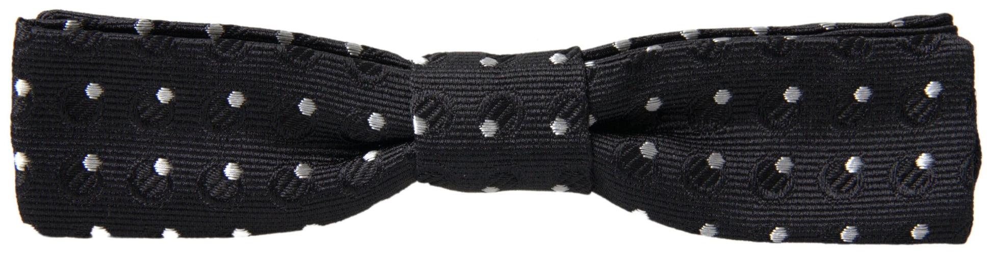 Dolce & Gabbana Black Polka Dot Silk Adjustable Men Neck Papillon Bow Tie Dolce & Gabbana