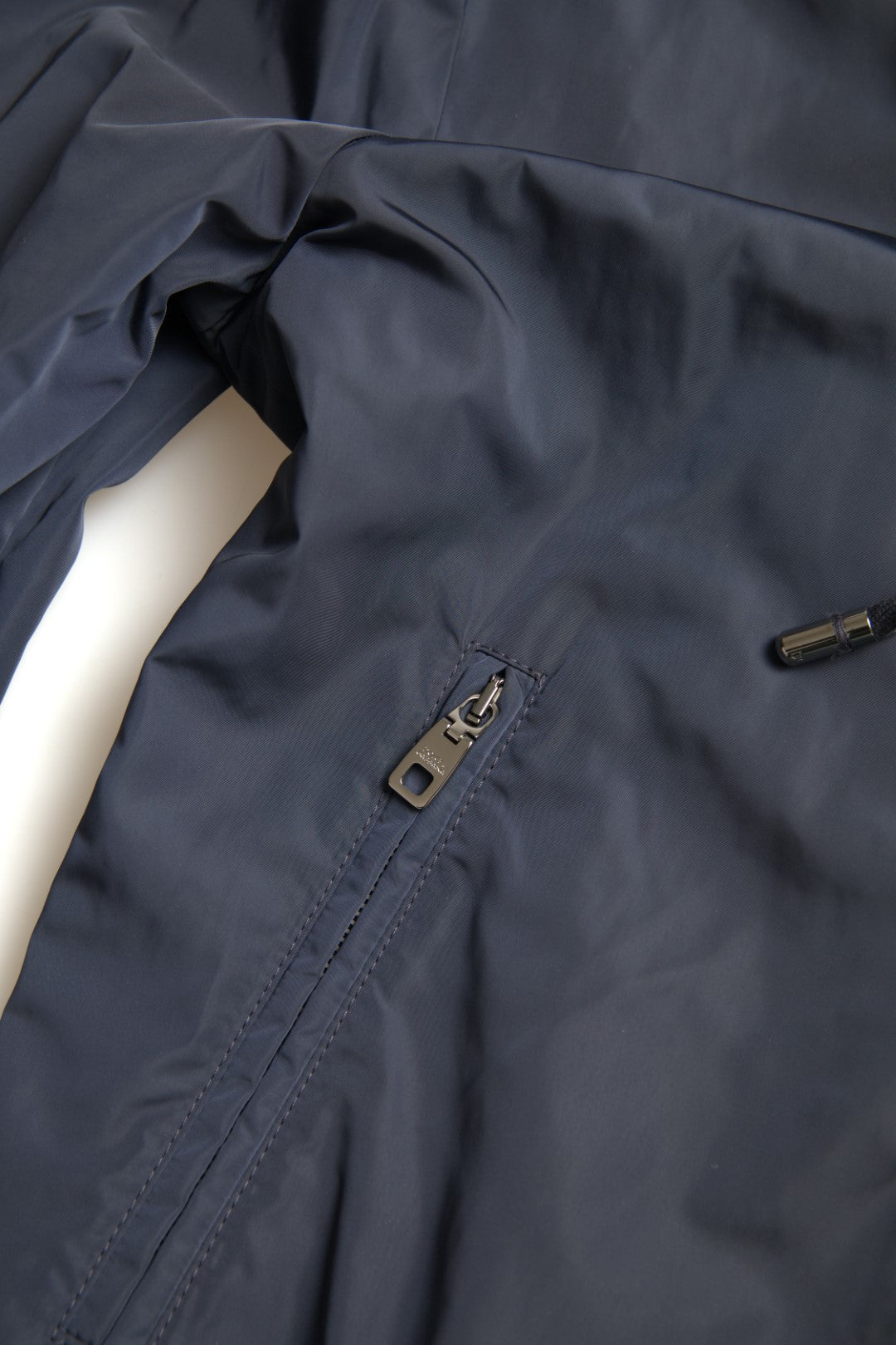 Dolce & Gabbana Blue Hooded Logo Polyester Full Zip Sweater Dolce & Gabbana