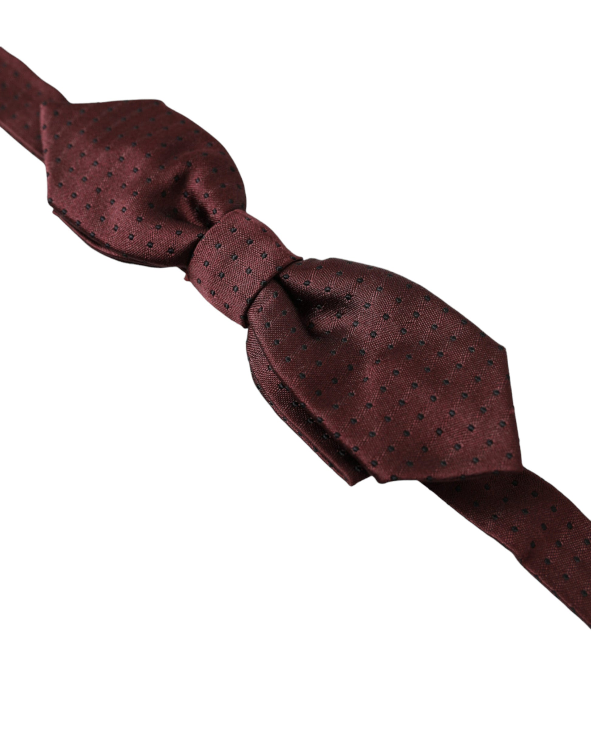 Dolce & Gabbana Red Bordeaux Silk Slim Adjustable Neck Papillon Bow Tie Dolce & Gabbana