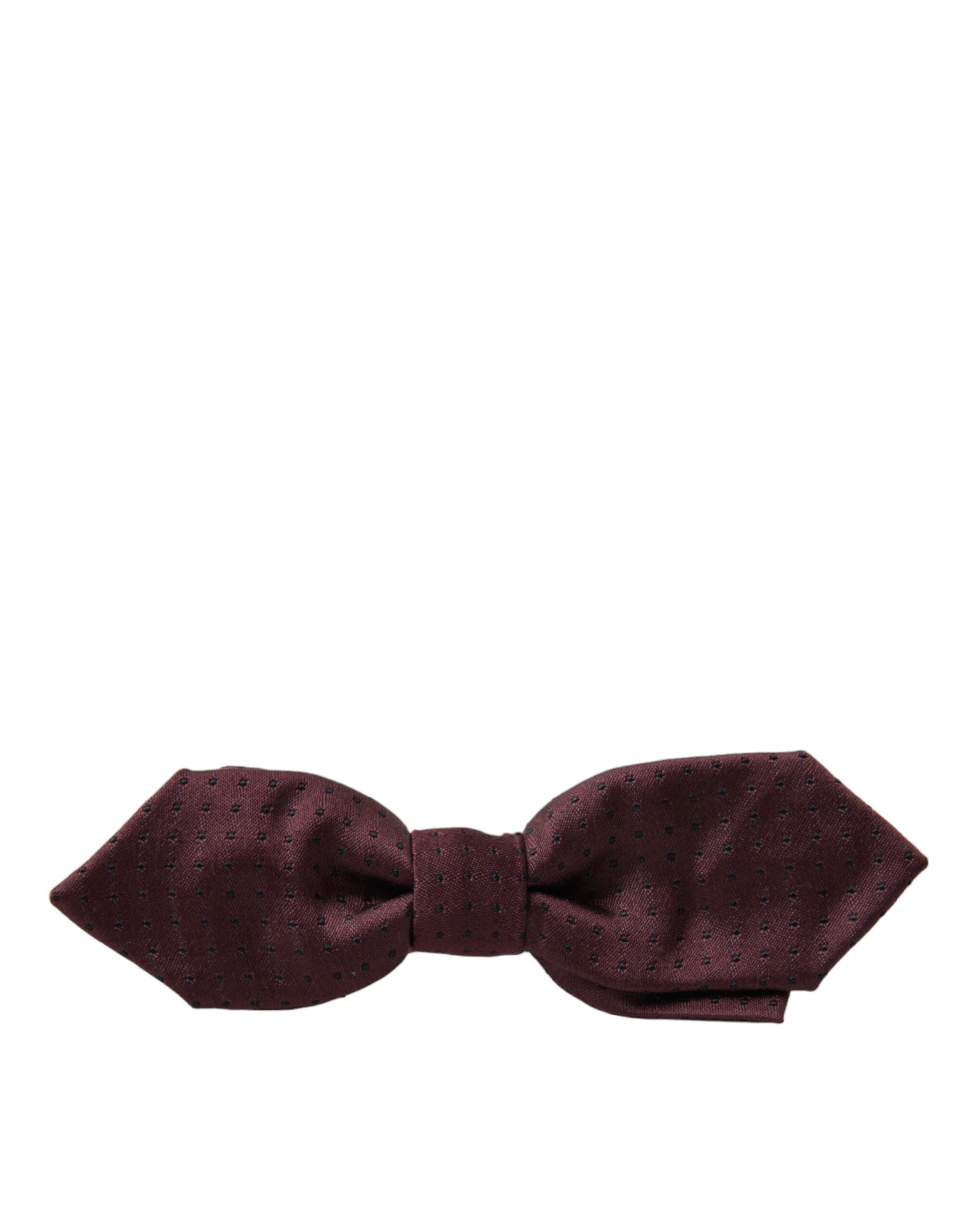 Dolce & Gabbana Red Bordeaux Silk Slim Adjustable Neck Papillon Bow Tie Dolce & Gabbana