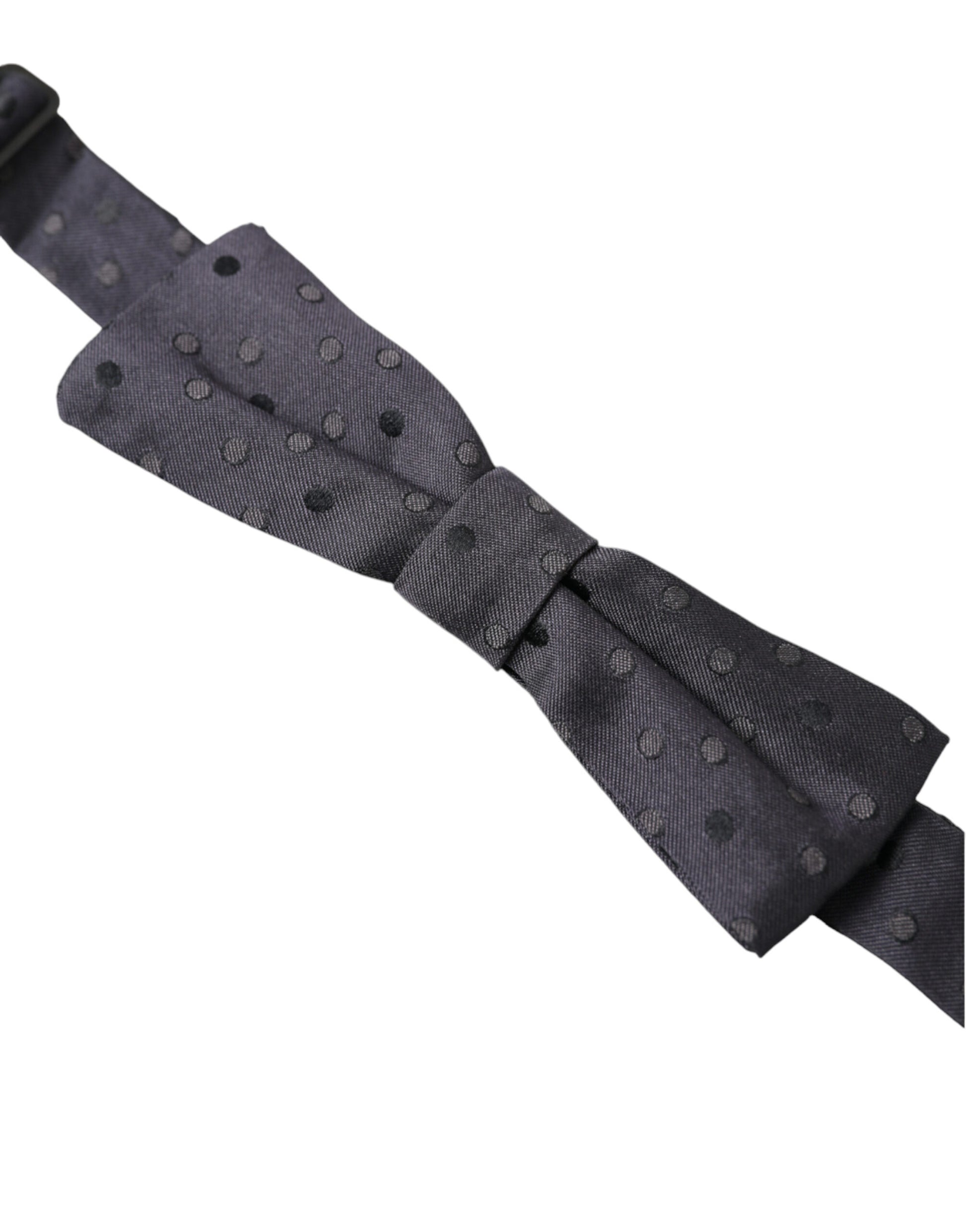 Dolce & Gabbana Blue Polka Dot Silk Adjustable Neck Men Papillon Bow Tie Dolce & Gabbana