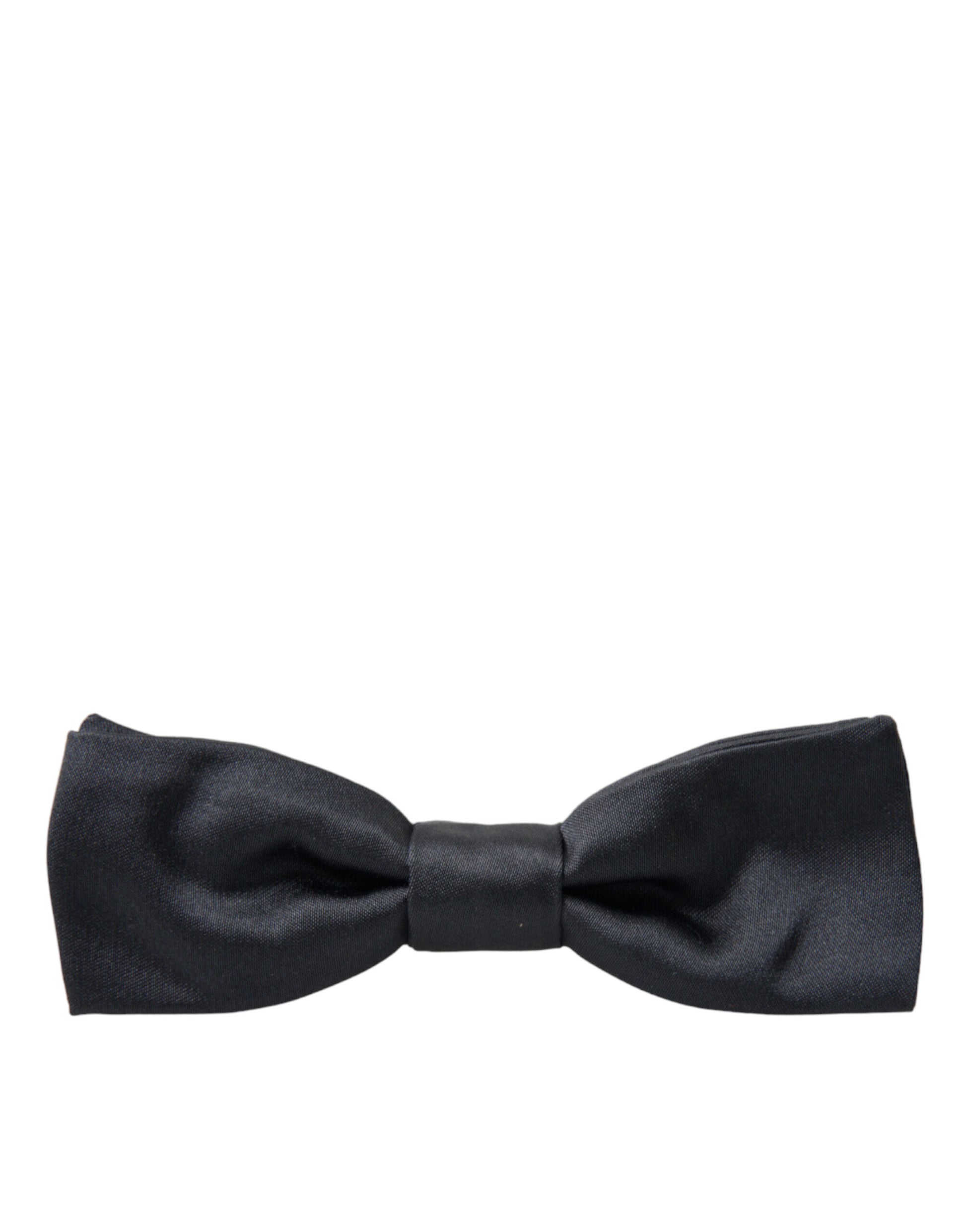 Dolce & Gabbana Dark Gray Silk Adjustable Neck Men Papillon Bow Tie Dolce & Gabbana