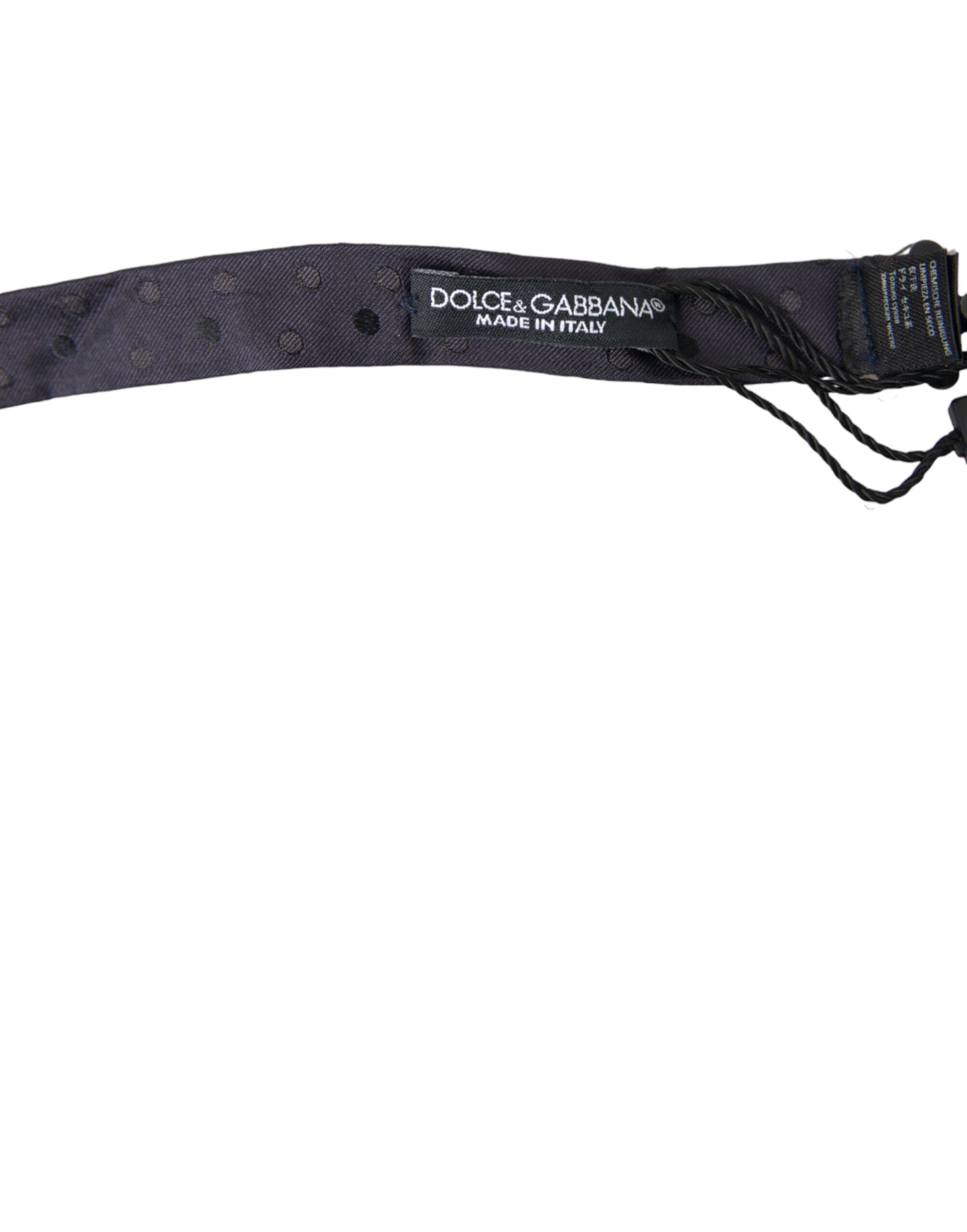 Dolce & Gabbana Blue Polka Dot Silk Adjustable Neck Men Papillon Bow Tie Dolce & Gabbana