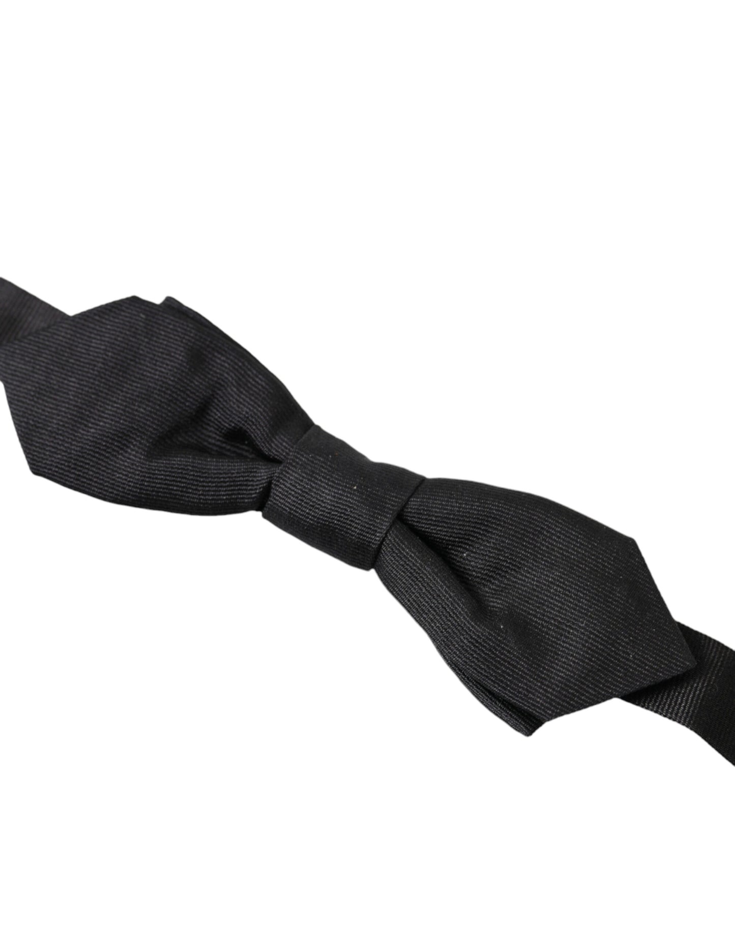 Dolce & Gabbana Black Silk Adjustable Neck Men Papillon Bow Tie Dolce & Gabbana