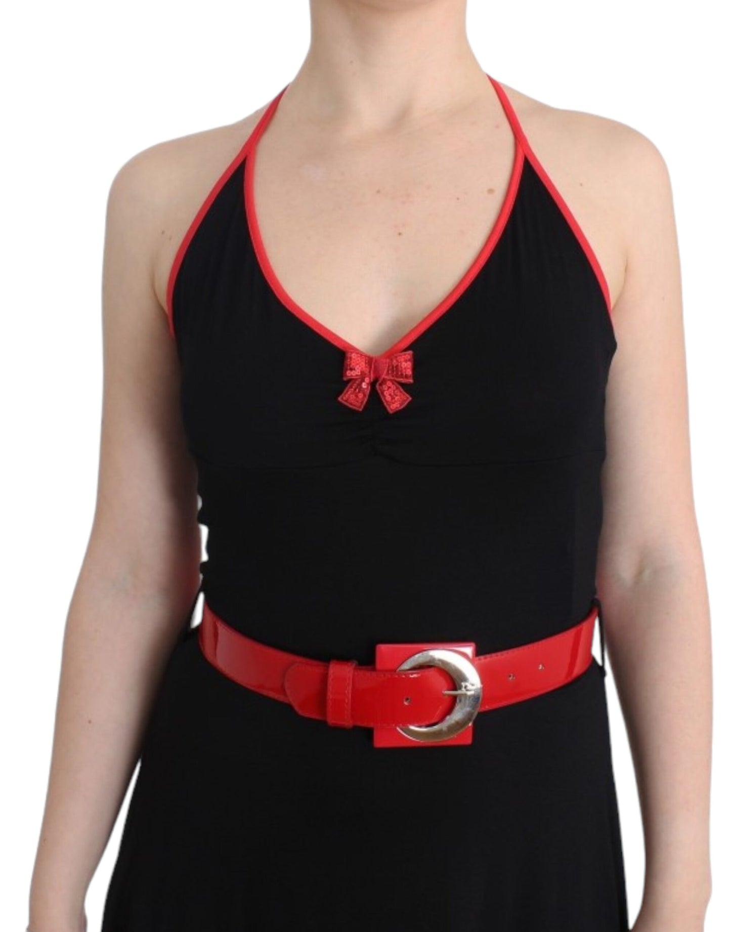 Roccobarocco Black belted palladio dress Roccobarocco
