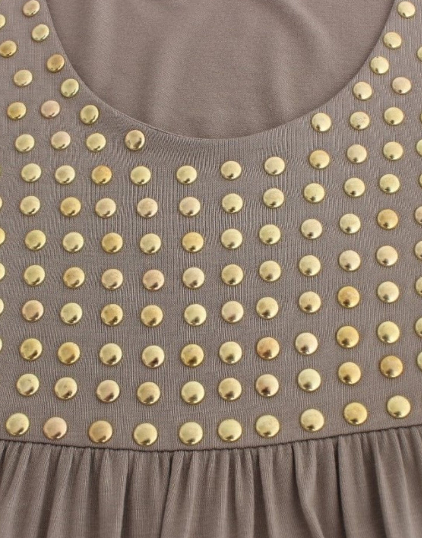 Roccobarocco Khaki studded sheath dress Roccobarocco