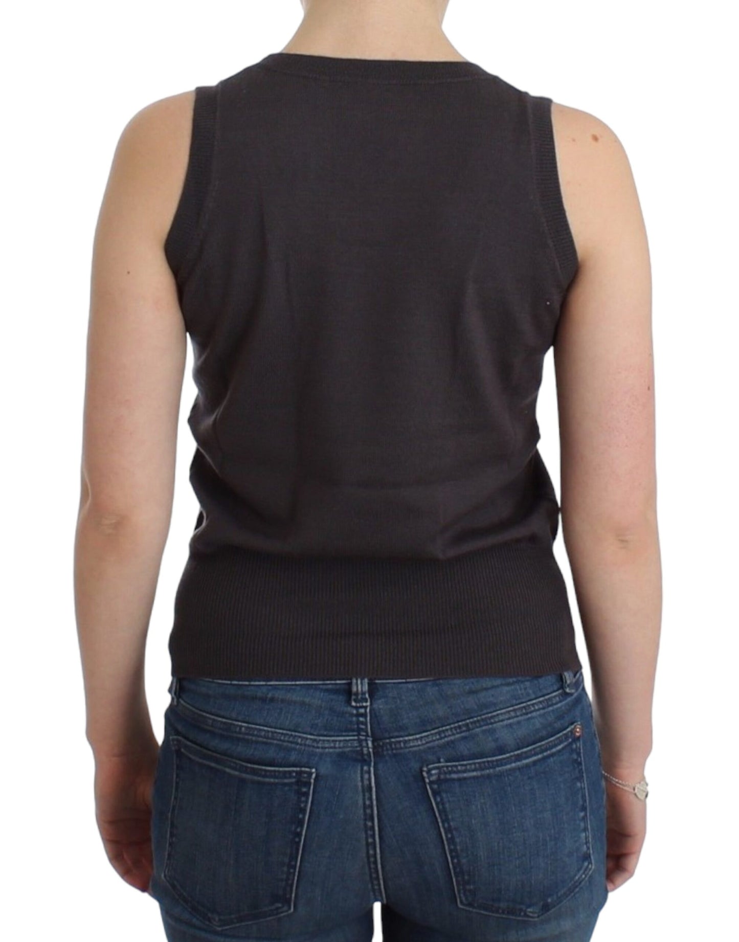 John Galliano Brown knit tank top John Galliano