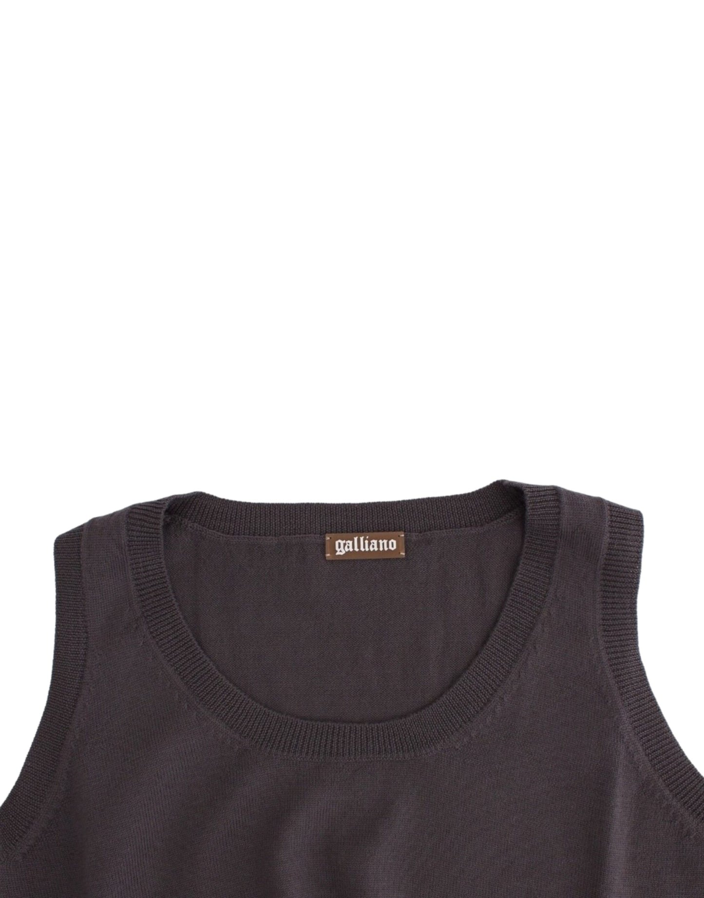 John Galliano Brown knit tank top John Galliano