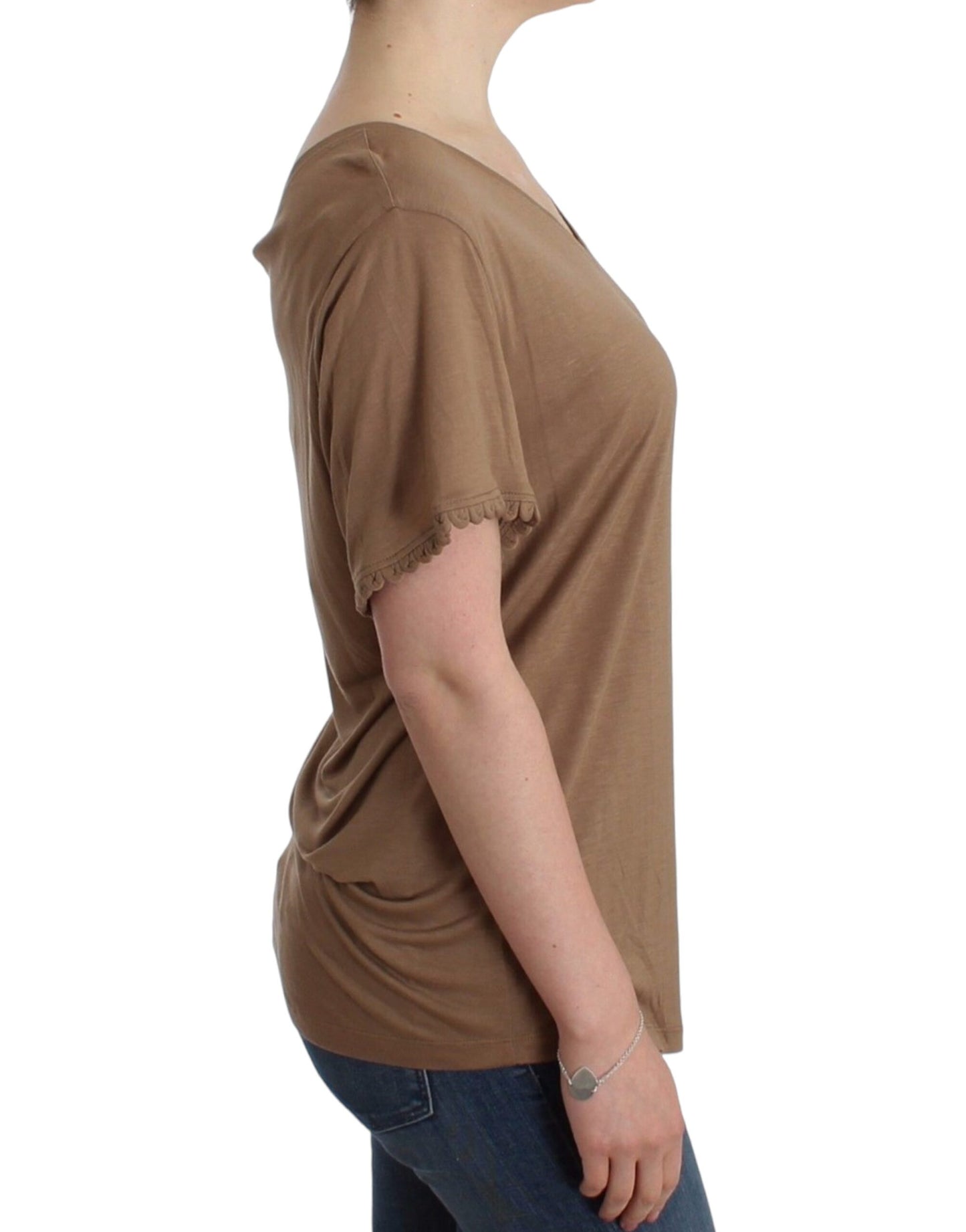 John Galliano Brown shortsleeved top John Galliano