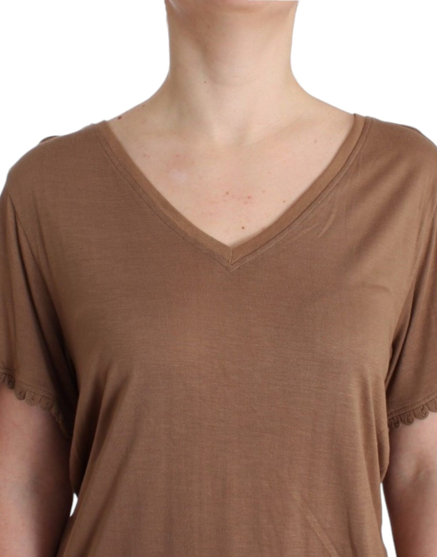 John Galliano Brown shortsleeved top John Galliano