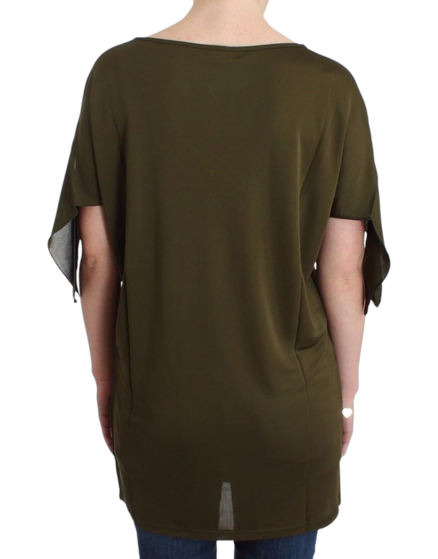 John Galliano Green shortsleeved blouse top John Galliano