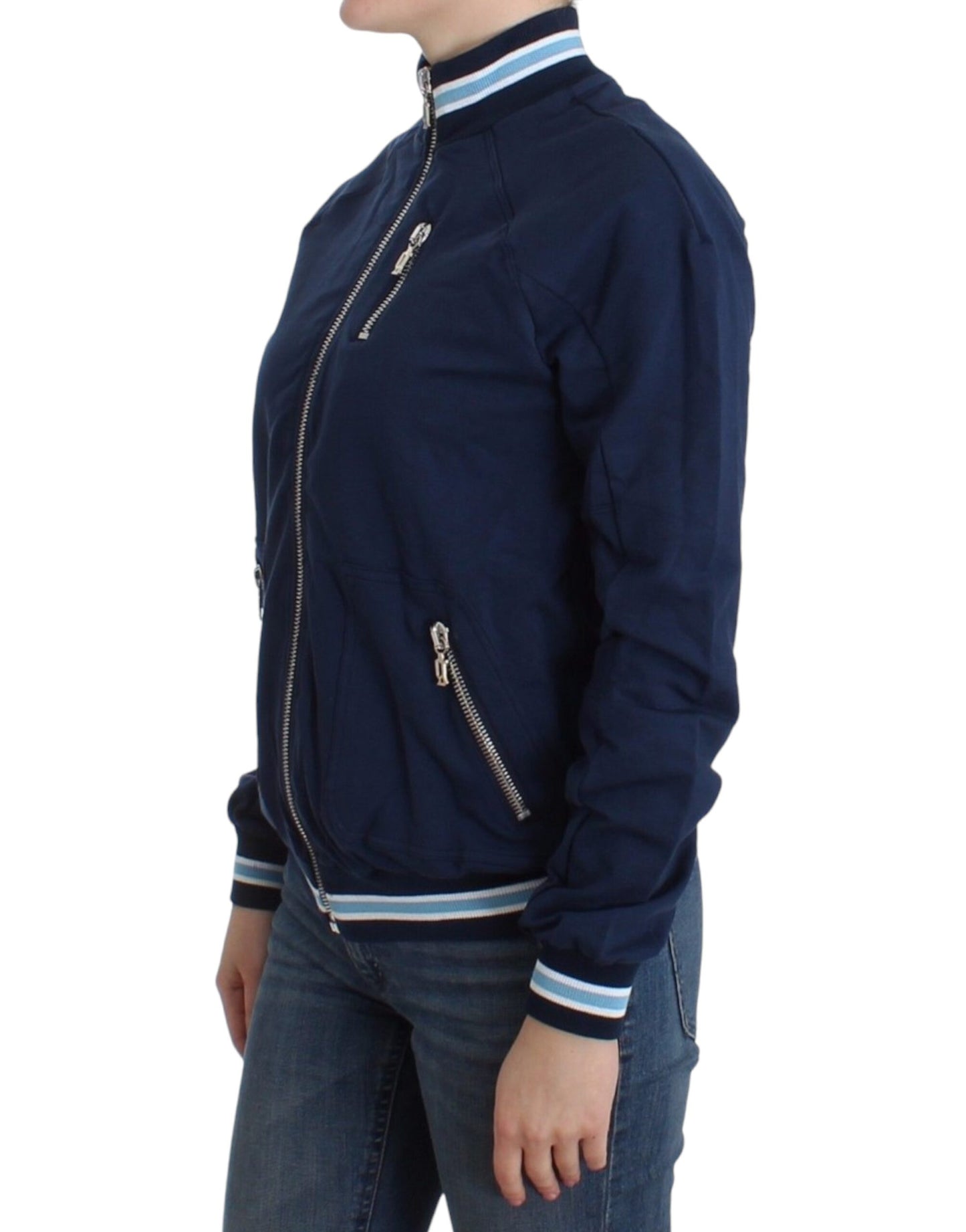 John Galliano Blue zip cotton cardigan John Galliano