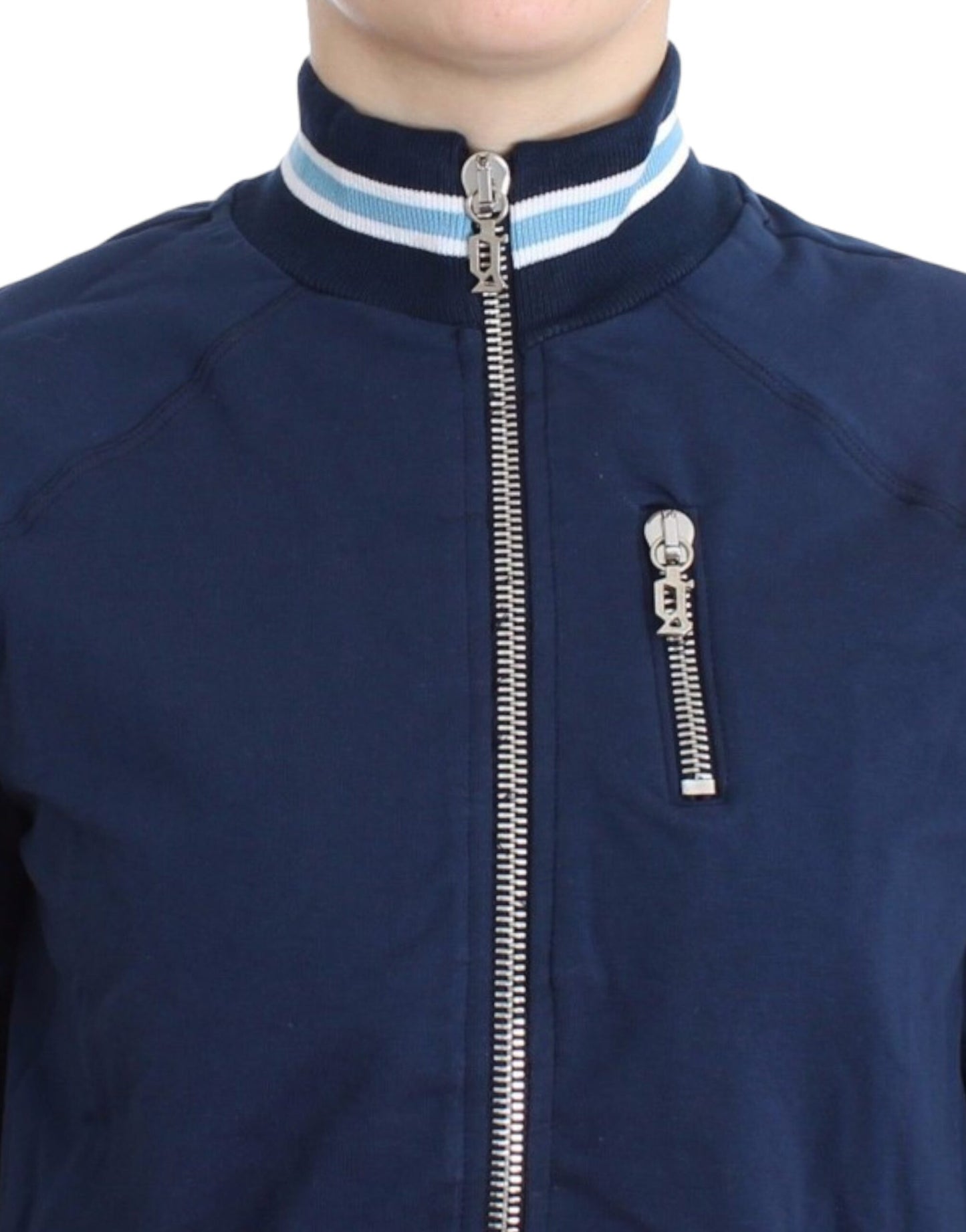 John Galliano Blue zip cotton cardigan John Galliano