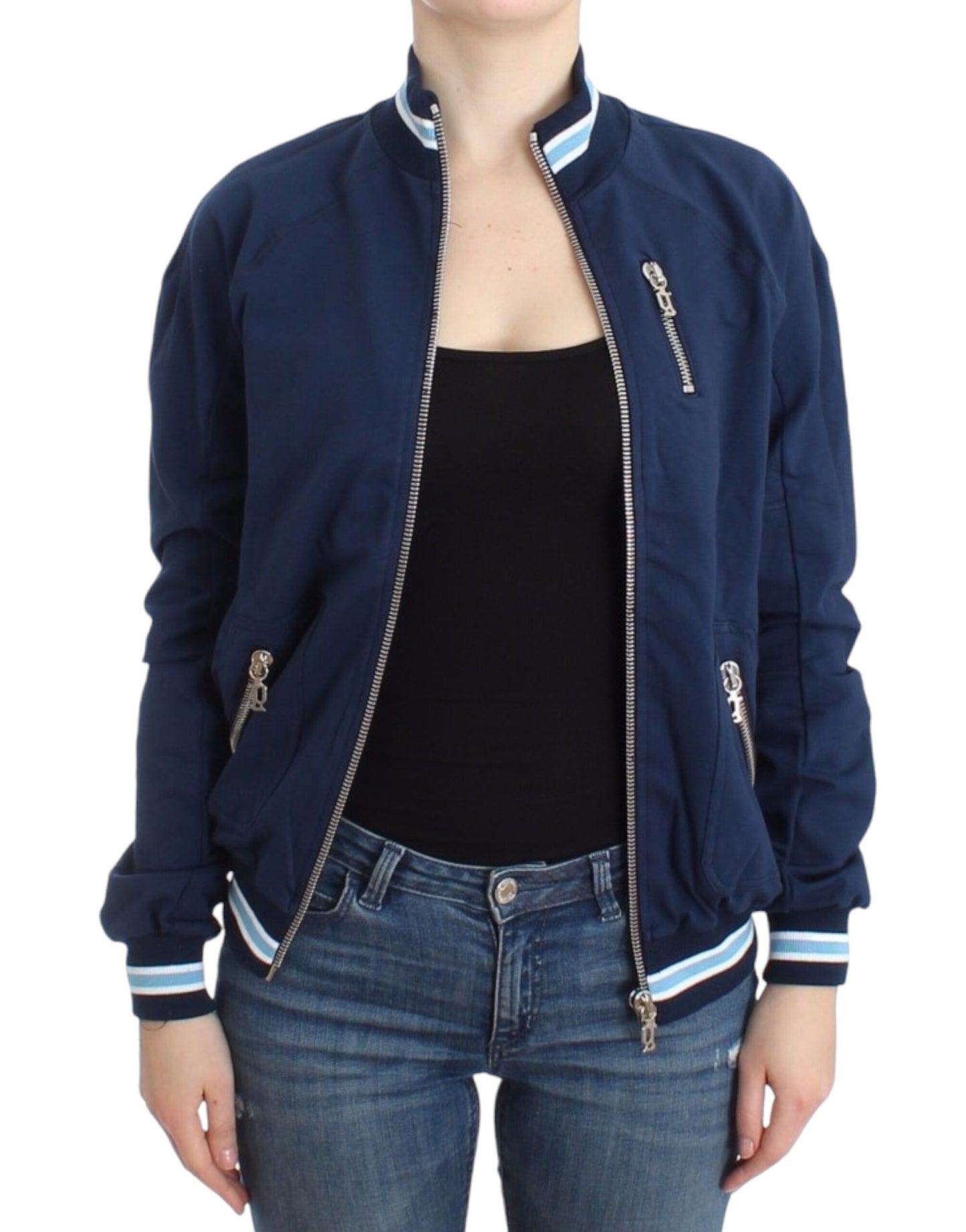 John Galliano Blue zip cotton cardigan John Galliano