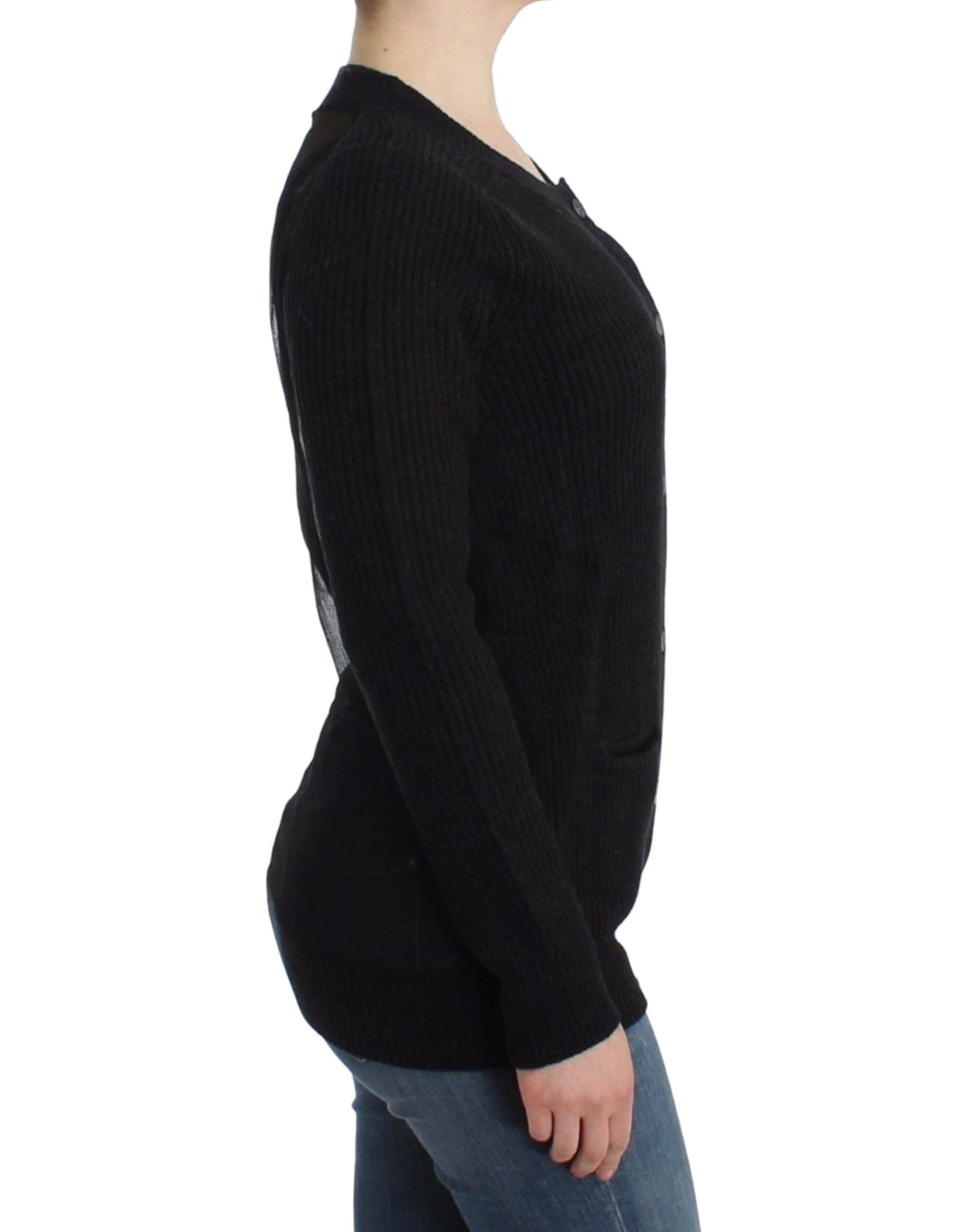 John Galliano Black wool cardigan John Galliano